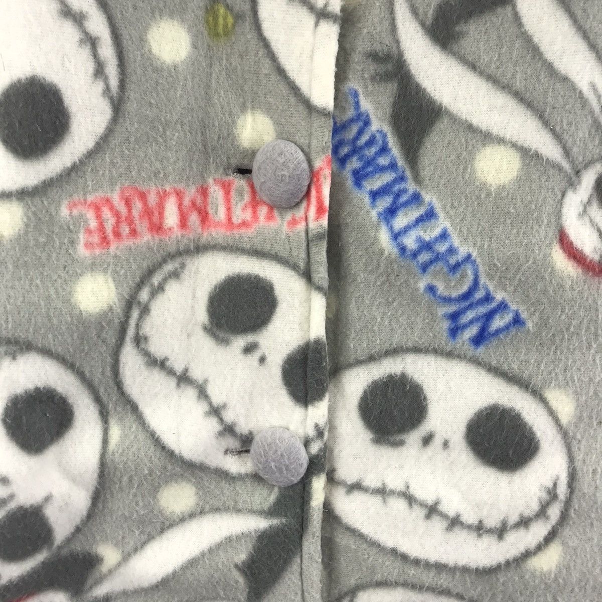 Vintage NIGHTMARE BEFORE CHRISTMAS Overprint Button Up Sweatshirt Size US M / EU 48-50 / 2 - 3 Thumbnail
