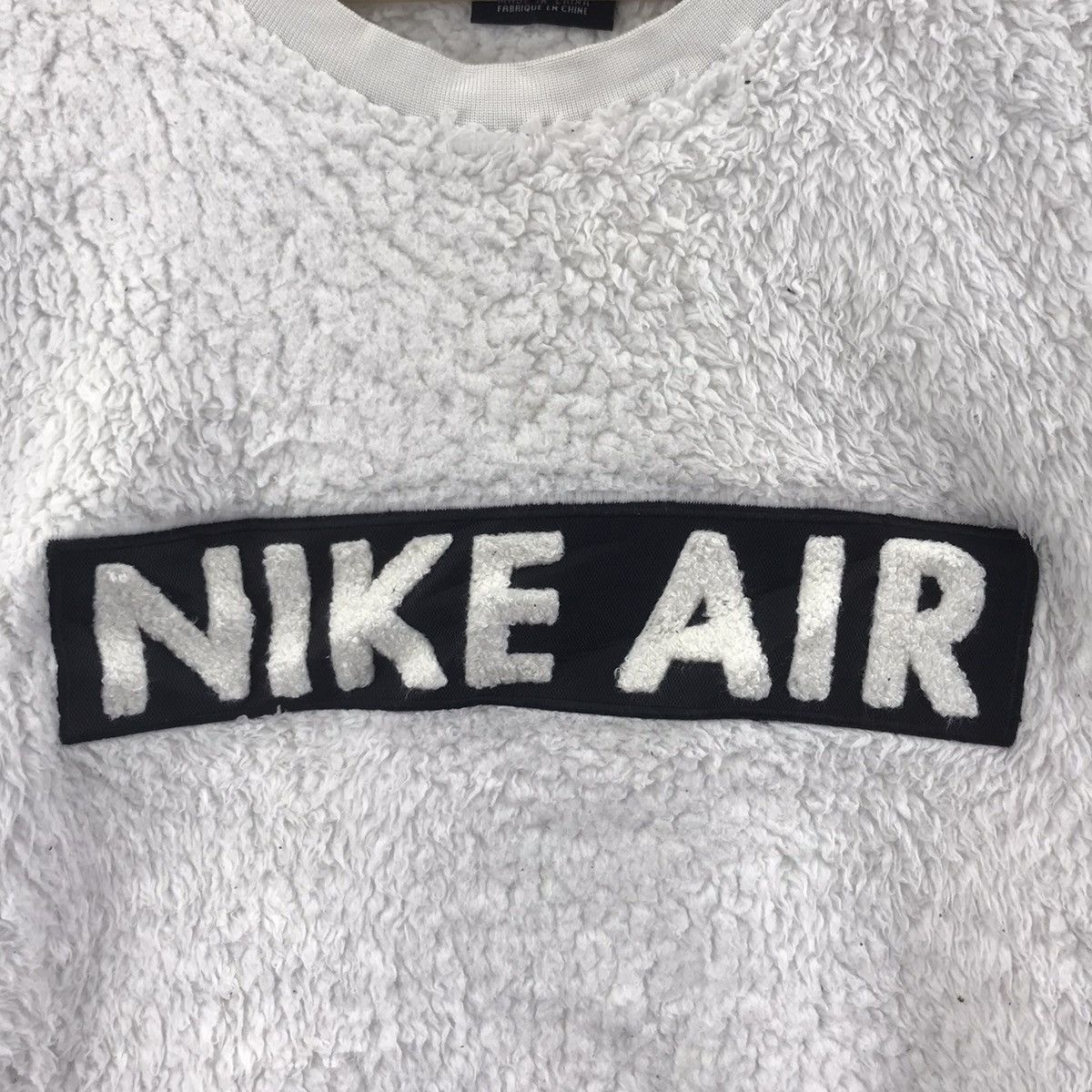 Nike NIKE AIR Big Logo Sherpa Fleece White Sweatshirt Size US XL / EU 56 / 4 - 3 Thumbnail