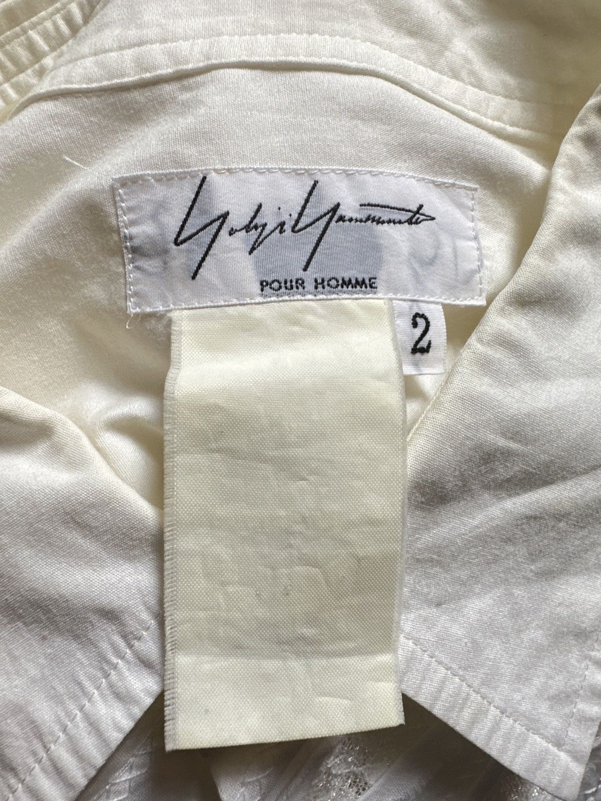 Yohji Yamamoto 00's Archive Yohji Yamamoto Pour Homme tailored ribbon shirt Size US L / EU 52-54 / 3 - 11 Thumbnail