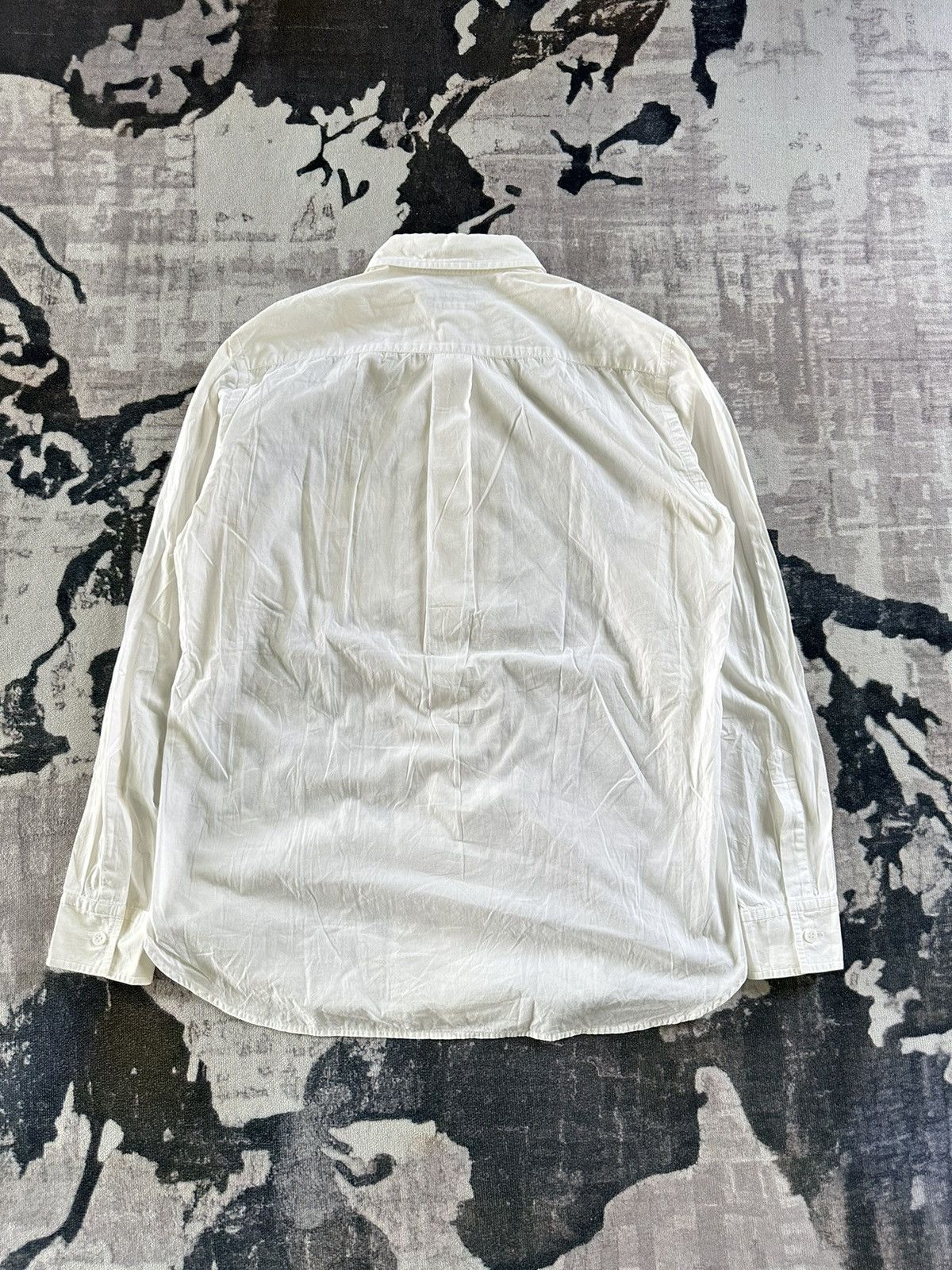 Yohji Yamamoto 00's Archive Yohji Yamamoto Pour Homme tailored ribbon shirt Size US L / EU 52-54 / 3 - 4 Thumbnail