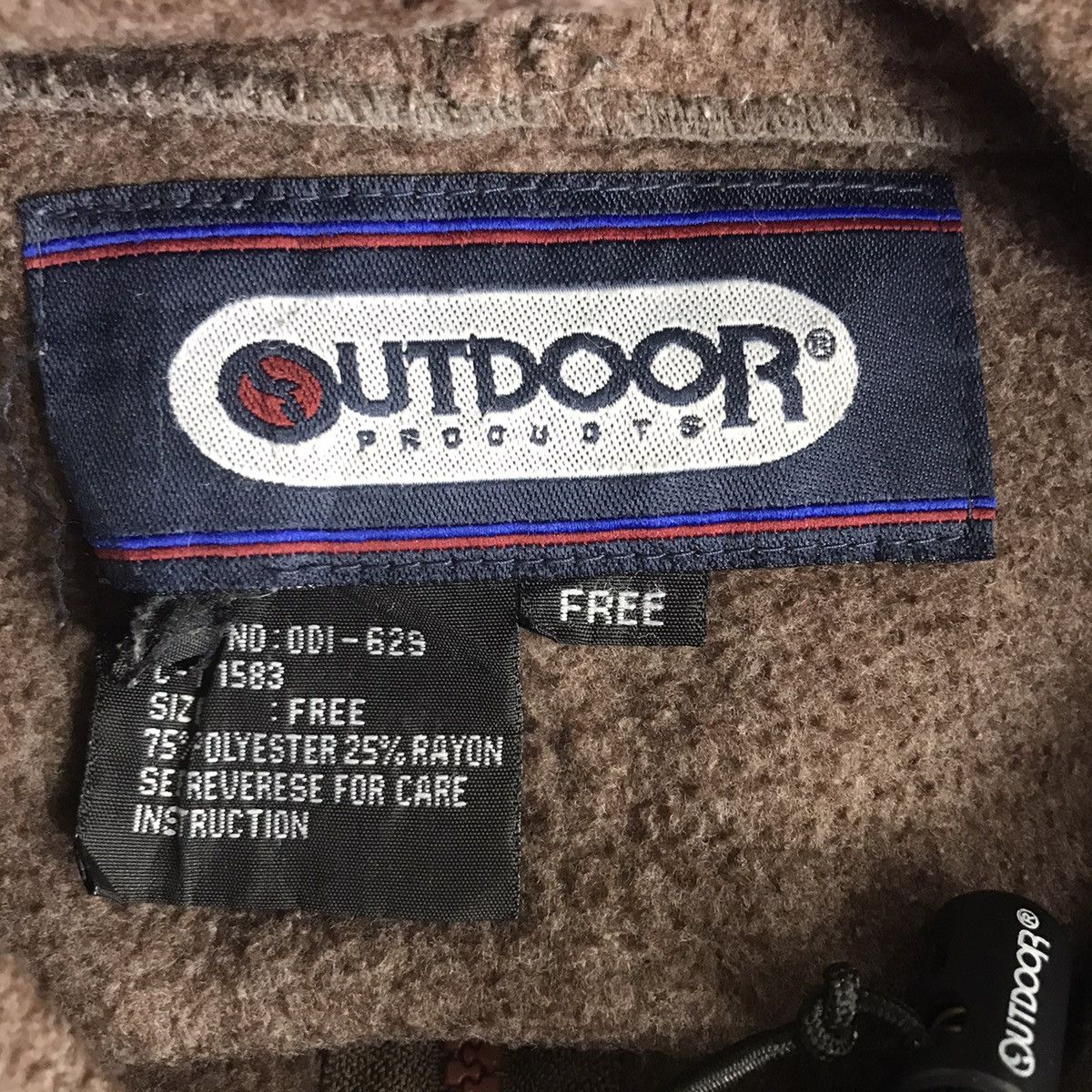 Vintage Vintage 90s OUTDOOR PRODUCT Wool Brown Full Zipper Hoodie Size US S / EU 44-46 / 1 - 6 Thumbnail