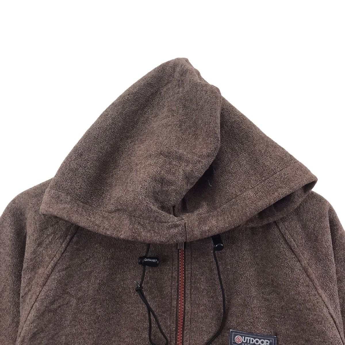 Vintage Vintage 90s OUTDOOR PRODUCT Wool Brown Full Zipper Hoodie Size US S / EU 44-46 / 1 - 2 Thumbnail