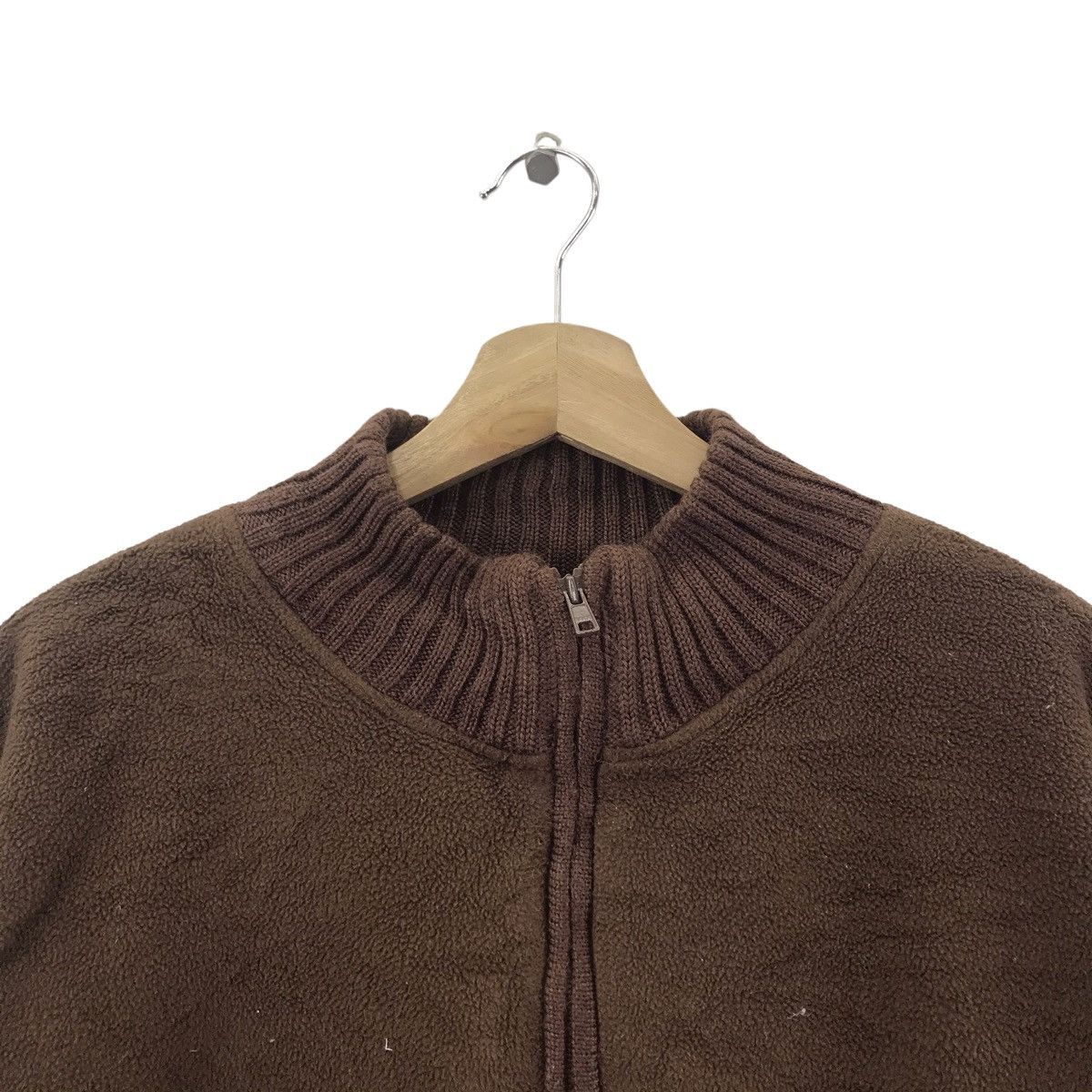 Chaps Ralph Lauren CHAPS RALPH LAUREN Half Zipper Plain Brown Fleece Sweatshirt Size US L / EU 52-54 / 3 - 2 Thumbnail