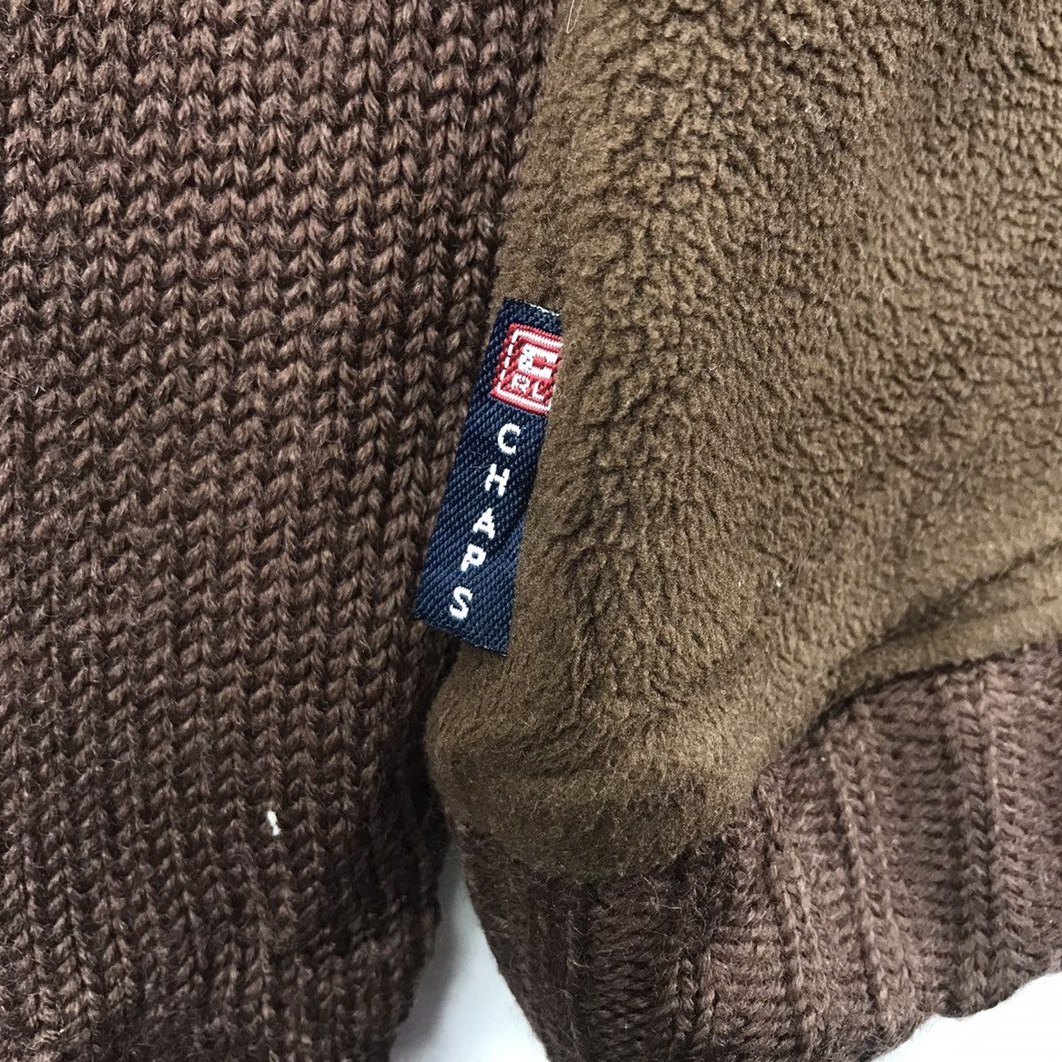 Chaps Ralph Lauren CHAPS RALPH LAUREN Half Zipper Plain Brown Fleece Sweatshirt Size US L / EU 52-54 / 3 - 3 Thumbnail