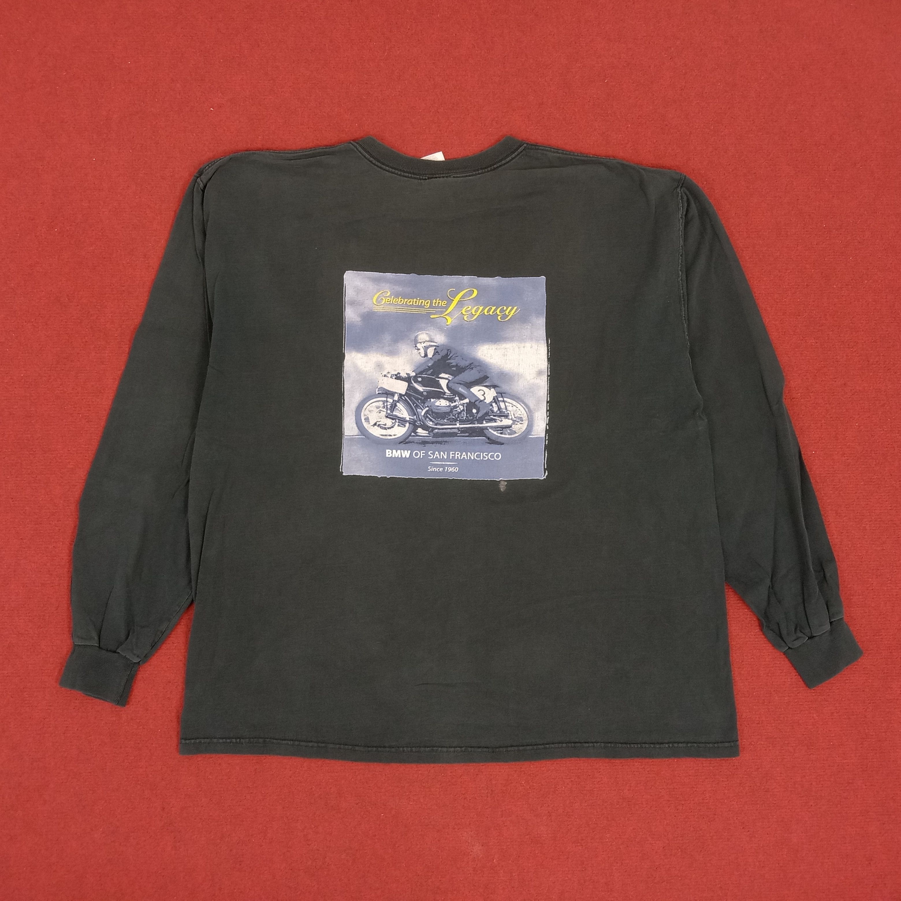BMW × Vintage BMW Of San Francisco Motorcycle Long Sleeve Vintage Tshirt Size US XXL / EU 58 / 5 - 1 Thumbnail