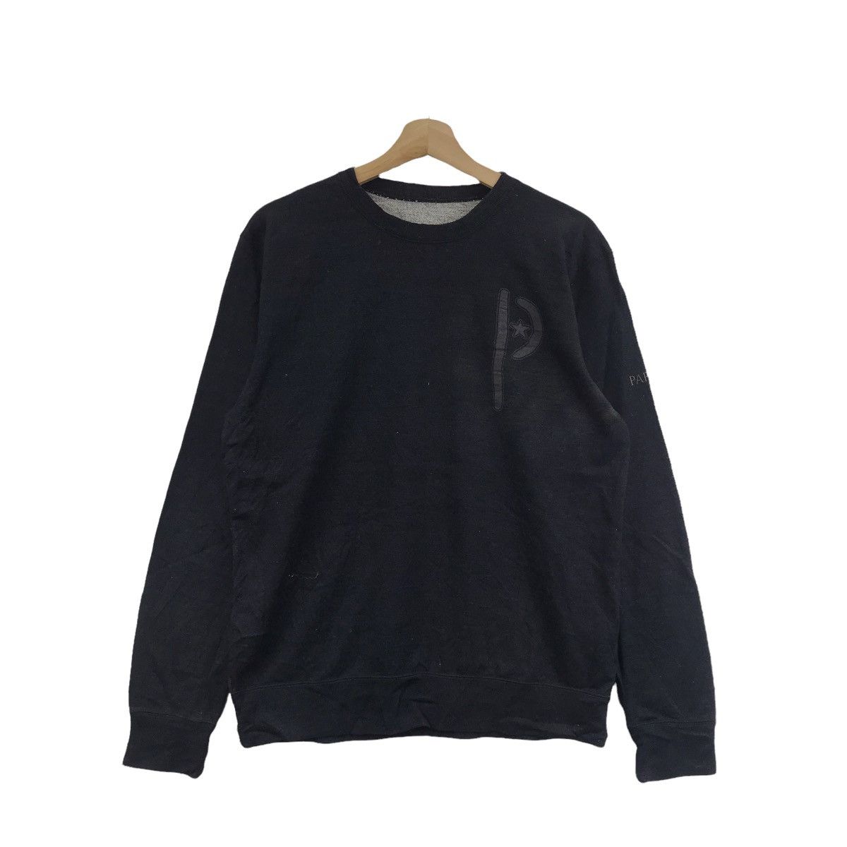 Vintage PAPAS Fishing Fish Sports Japanese Brand Black Sweatshirt Size US M / EU 48-50 / 2 - 3 Thumbnail