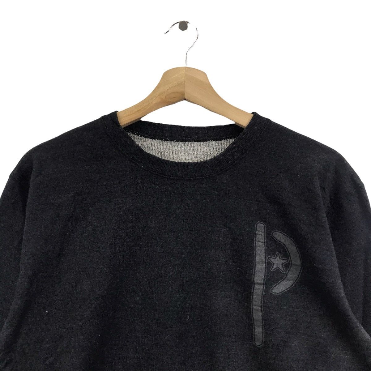 Vintage PAPAS Fishing Fish Sports Japanese Brand Black Sweatshirt Size US M / EU 48-50 / 2 - 4 Thumbnail