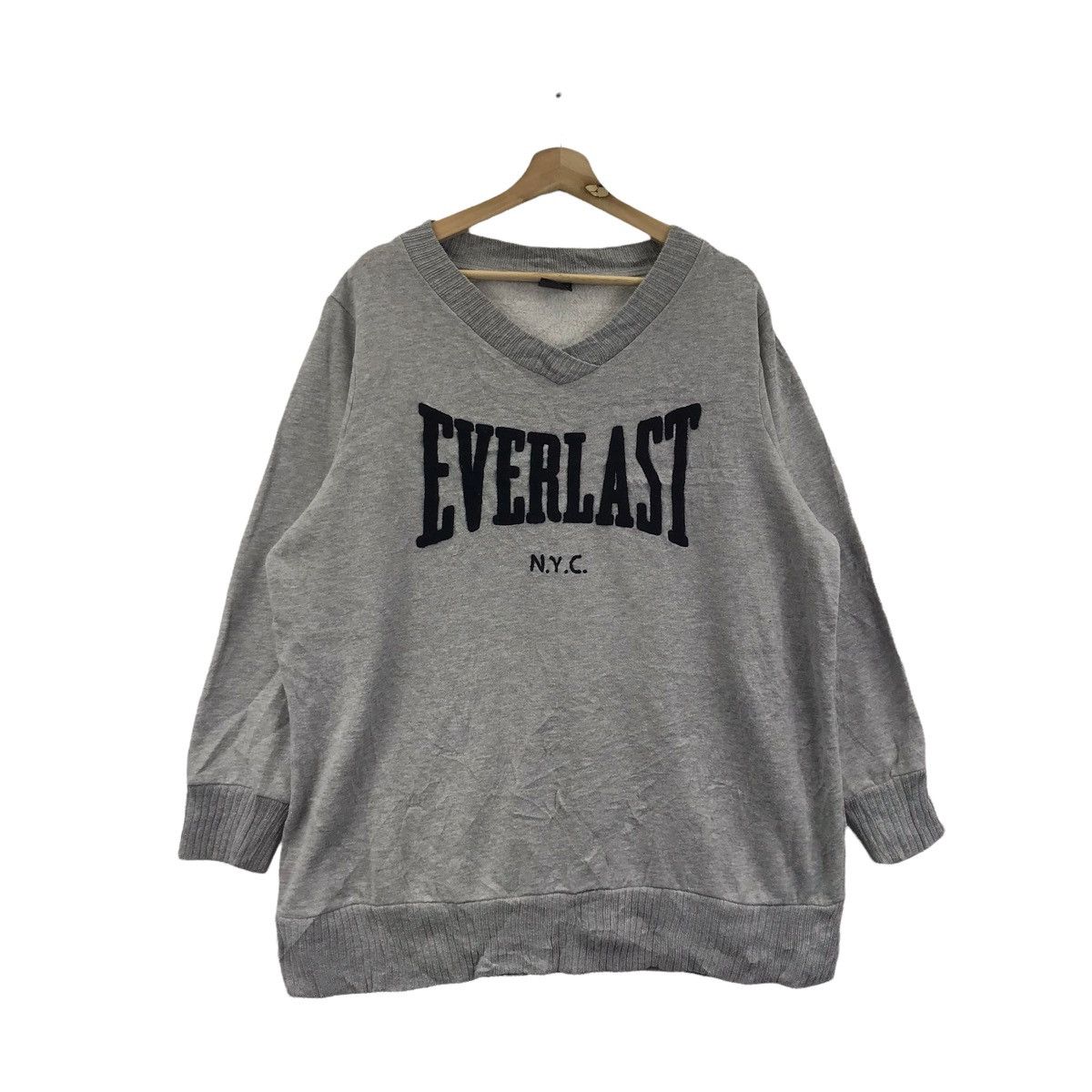 Everlast EVERLAST NYC Embroidered Sport Boxing MMA Grey Sweatshirt Size US XL / EU 56 / 4 - 1 Thumbnail