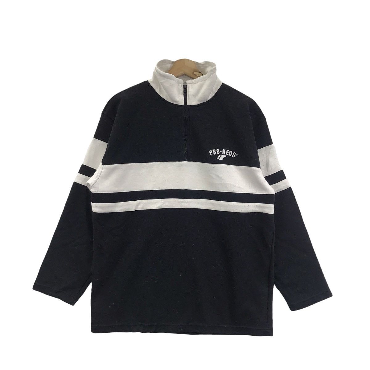 Pro-Keds PRO KEDS USA Stripes Sportswear Half Zipper Black Sweatshirt Size US M / EU 48-50 / 2 - 1 Thumbnail