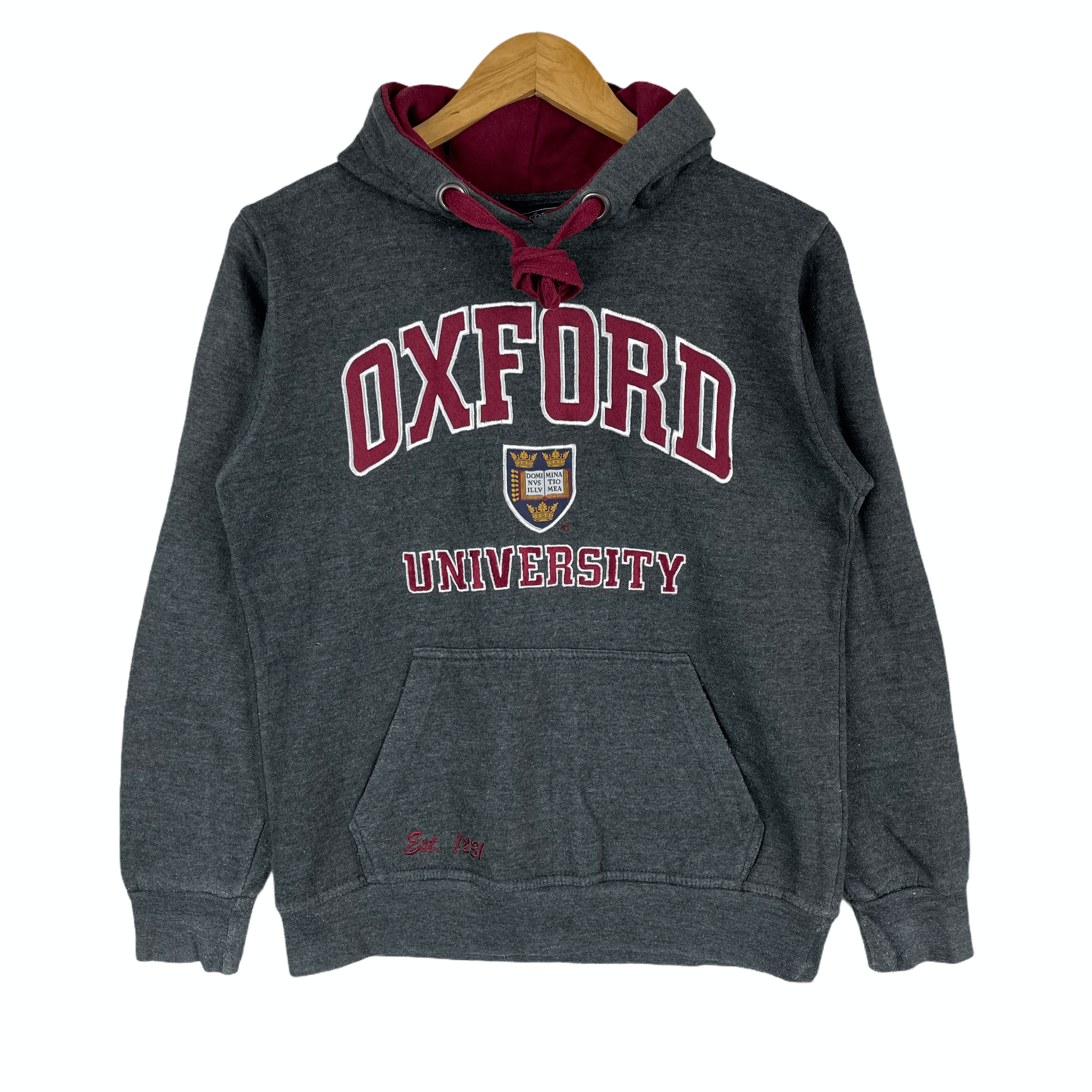 Vintage OXFORD UNIVERSITY Graduation Embroidery Grey Hoodie