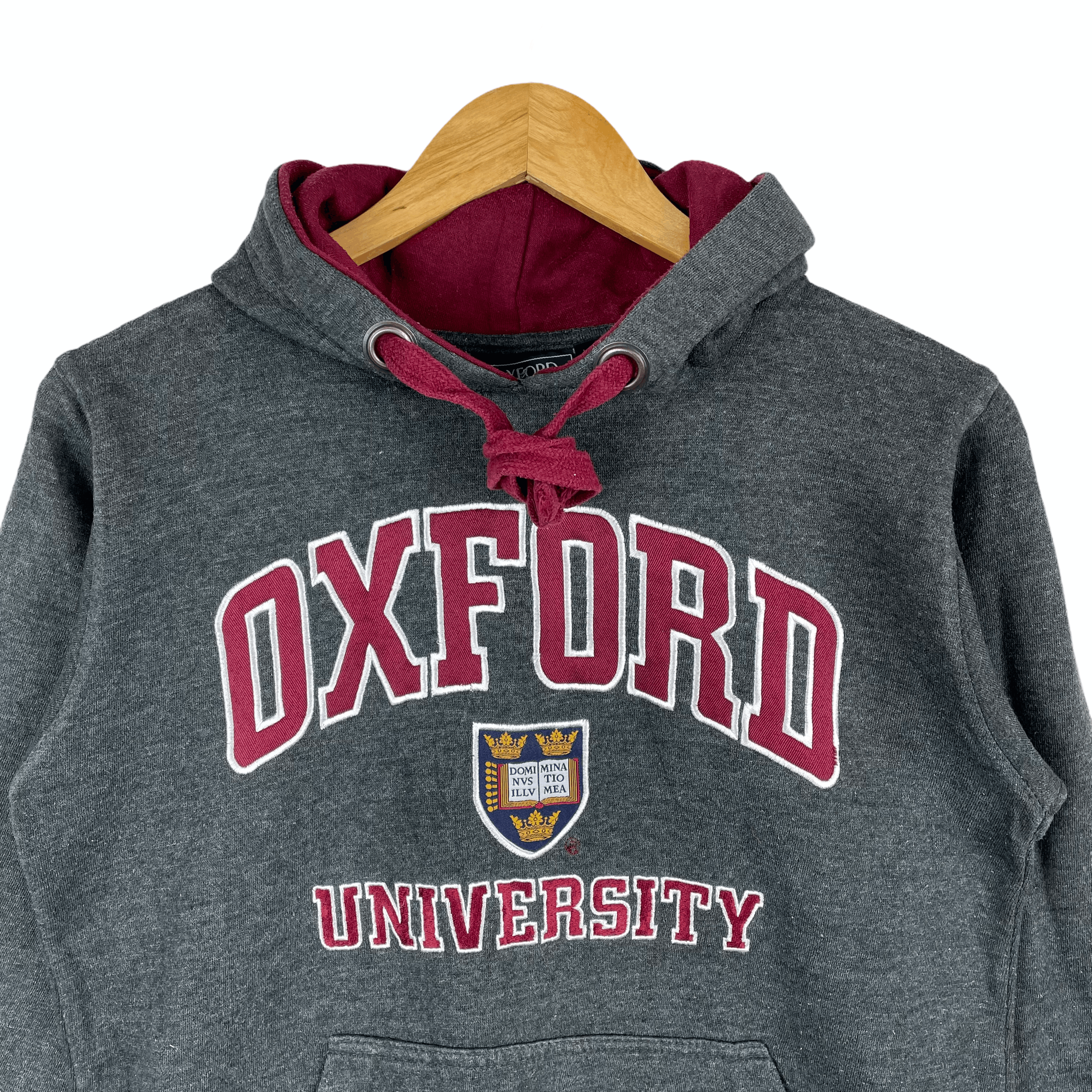 Vintage OXFORD UNIVERSITY Graduation Embroidery Grey Hoodie