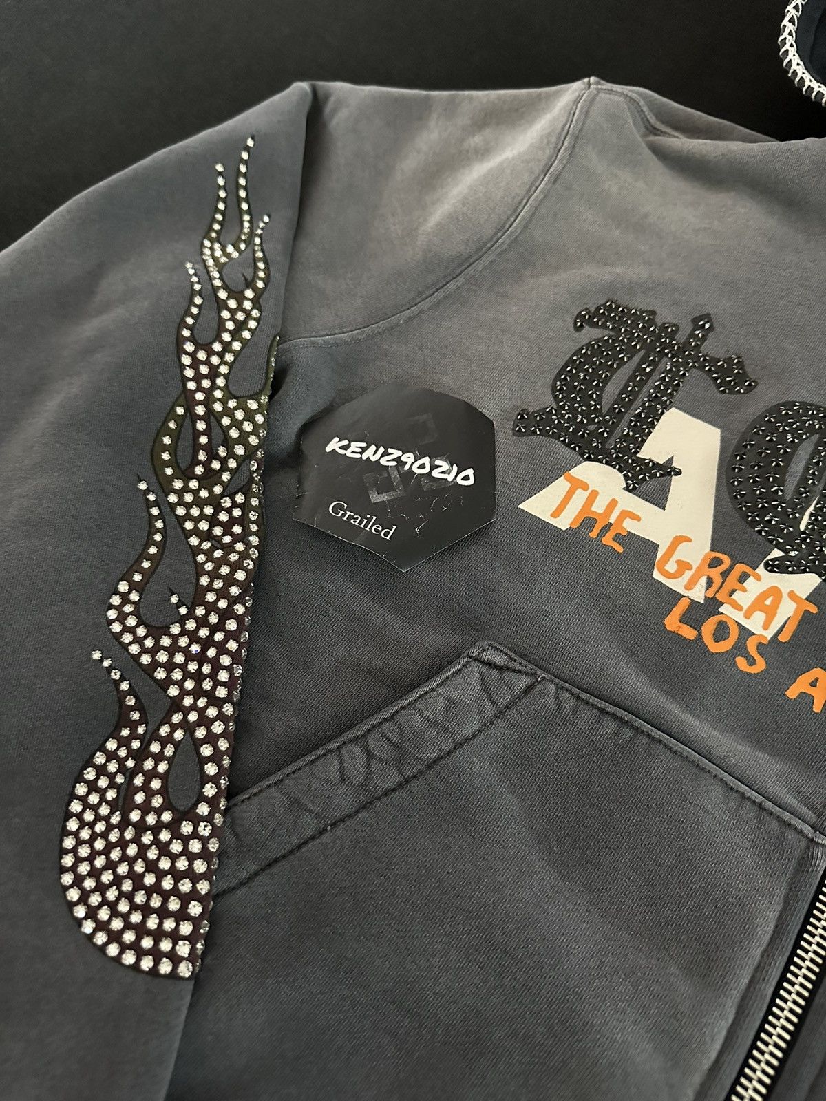 Amiri Exclusive Amiri x TGCW x Swarovski Crystals Zip Up Hoodie Size US M / EU 48-50 / 2 - 3 Thumbnail
