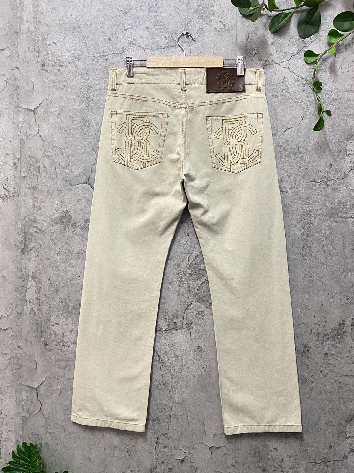 Pre-owned Roberto Cavalli Archive  Embroidered Og Logo Pants In Multi
