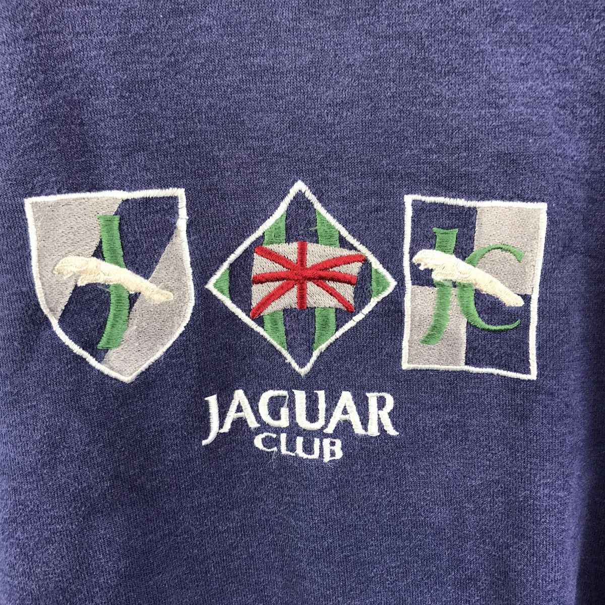 Vintage JAGUAR CLUB Embroidered Logo Blue Sweatshirt Size US L / EU 52-54 / 3 - 3 Thumbnail