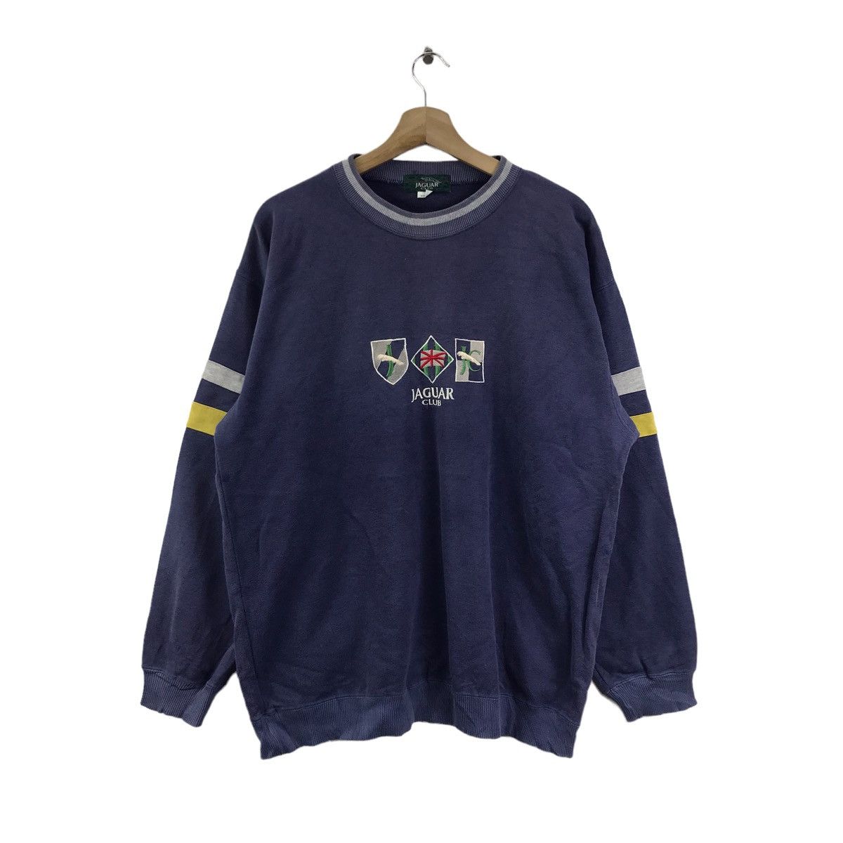 Vintage JAGUAR CLUB Embroidered Logo Blue Sweatshirt Size US L / EU 52-54 / 3 - 1 Thumbnail