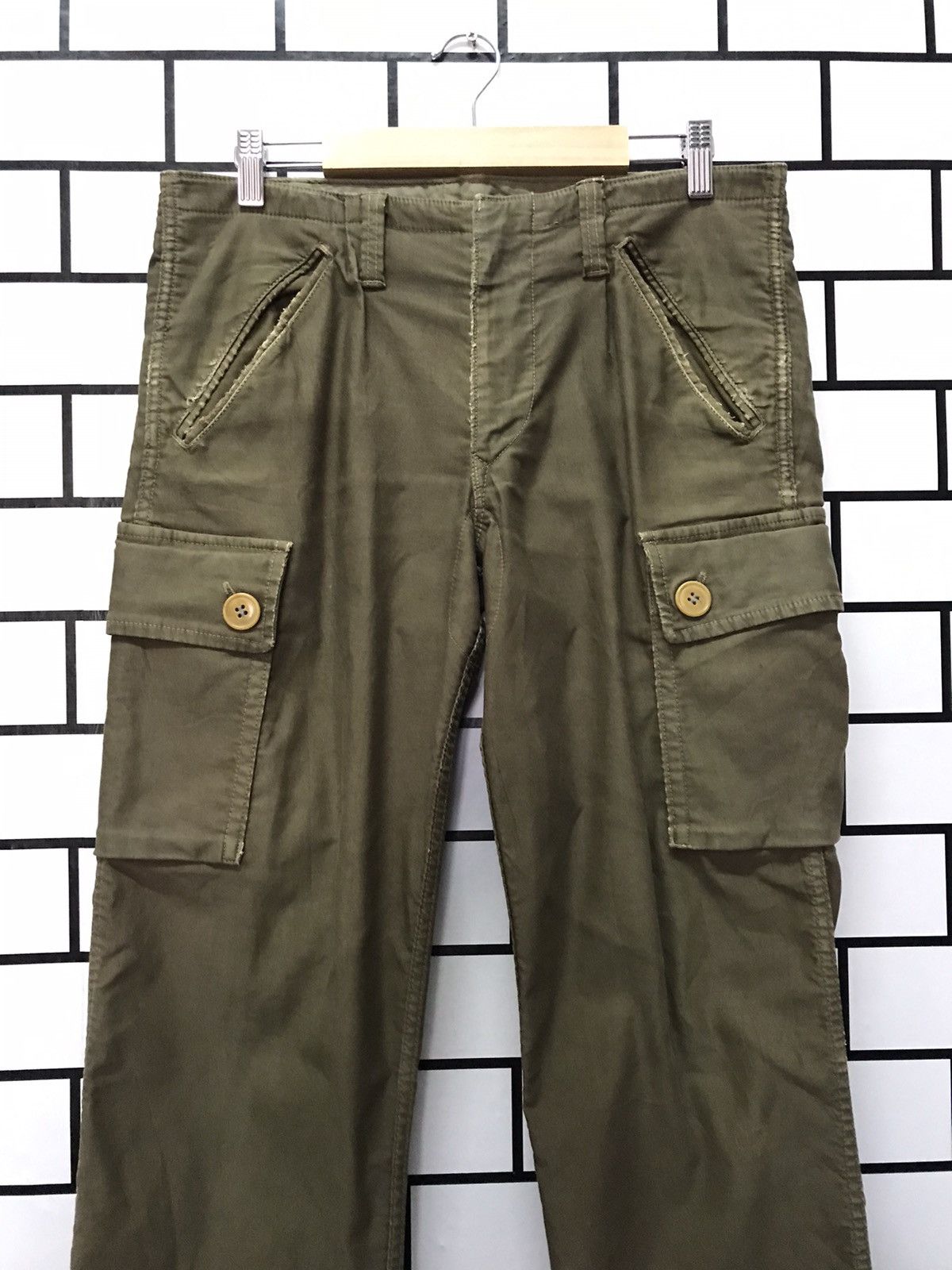 HOLLYWOOD RANCH MARKET × Japanese Brand Vintage HR MARKET Japan Cargo Multi Pocket Pants Size US 31 - 3 Thumbnail