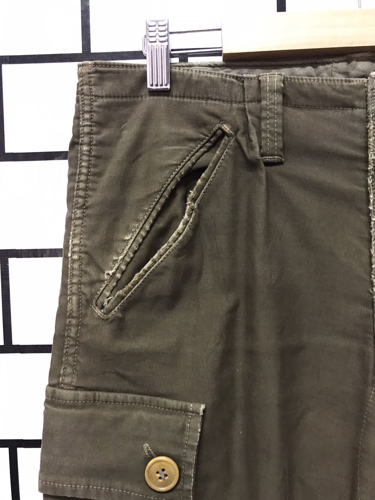 HOLLYWOOD RANCH MARKET × Japanese Brand Vintage HR MARKET Japan Cargo Multi Pocket Pants Size US 31 - 8 Thumbnail