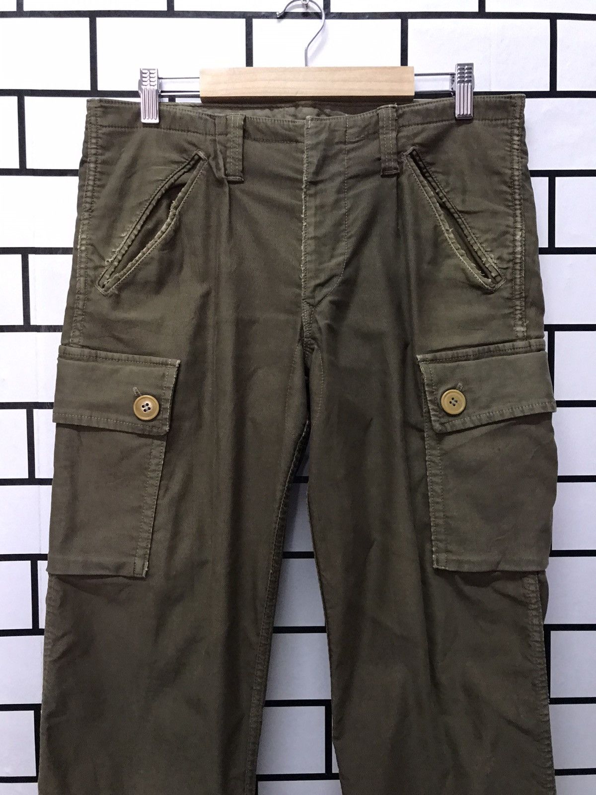 HOLLYWOOD RANCH MARKET × Japanese Brand Vintage HR MARKET Japan Cargo Multi Pocket Pants Size US 31 - 9 Thumbnail