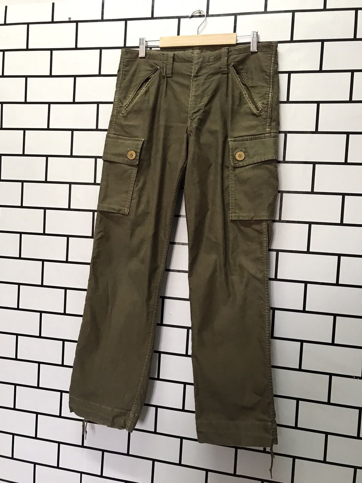 HOLLYWOOD RANCH MARKET × Japanese Brand Vintage HR MARKET Japan Cargo Multi Pocket Pants Size US 31 - 2 Thumbnail
