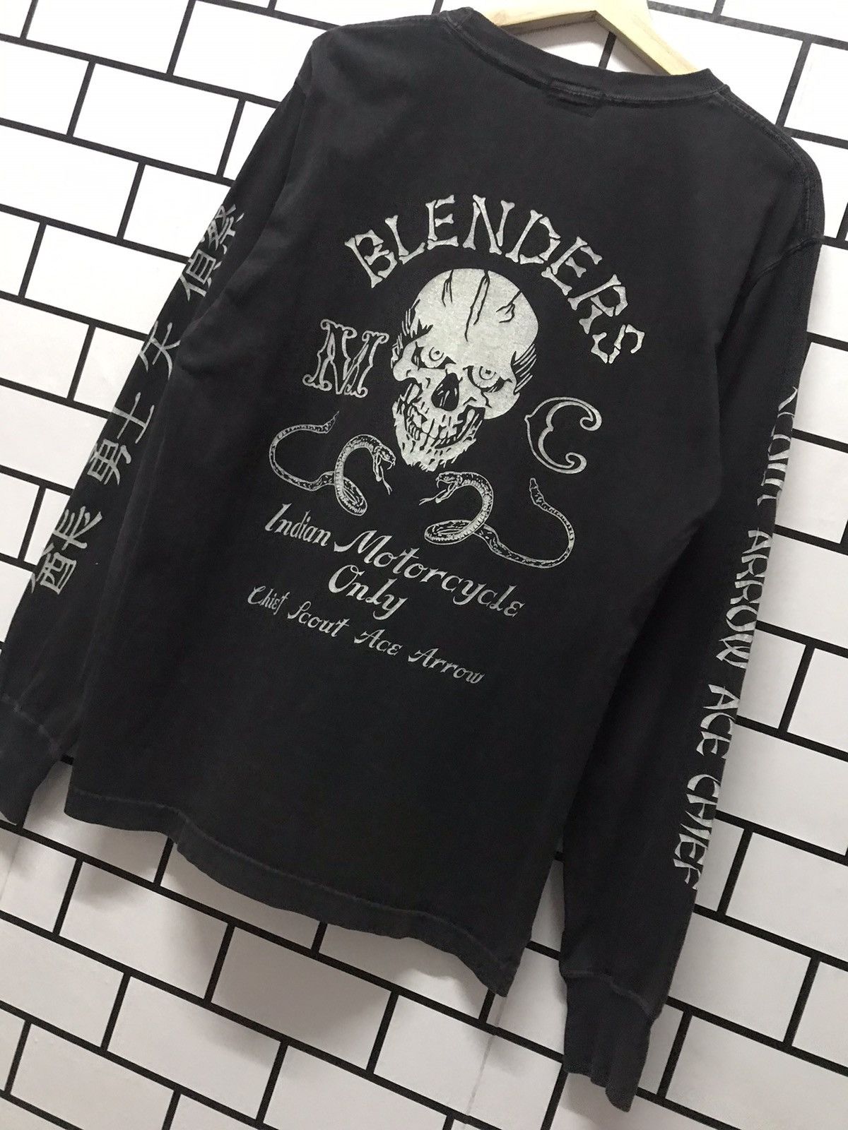 Indian Motorcycle × Japanese Brand Vintage Indian Motorcycle Skull long sleeve Tshirt Size US M / EU 48-50 / 2 - 2 Thumbnail