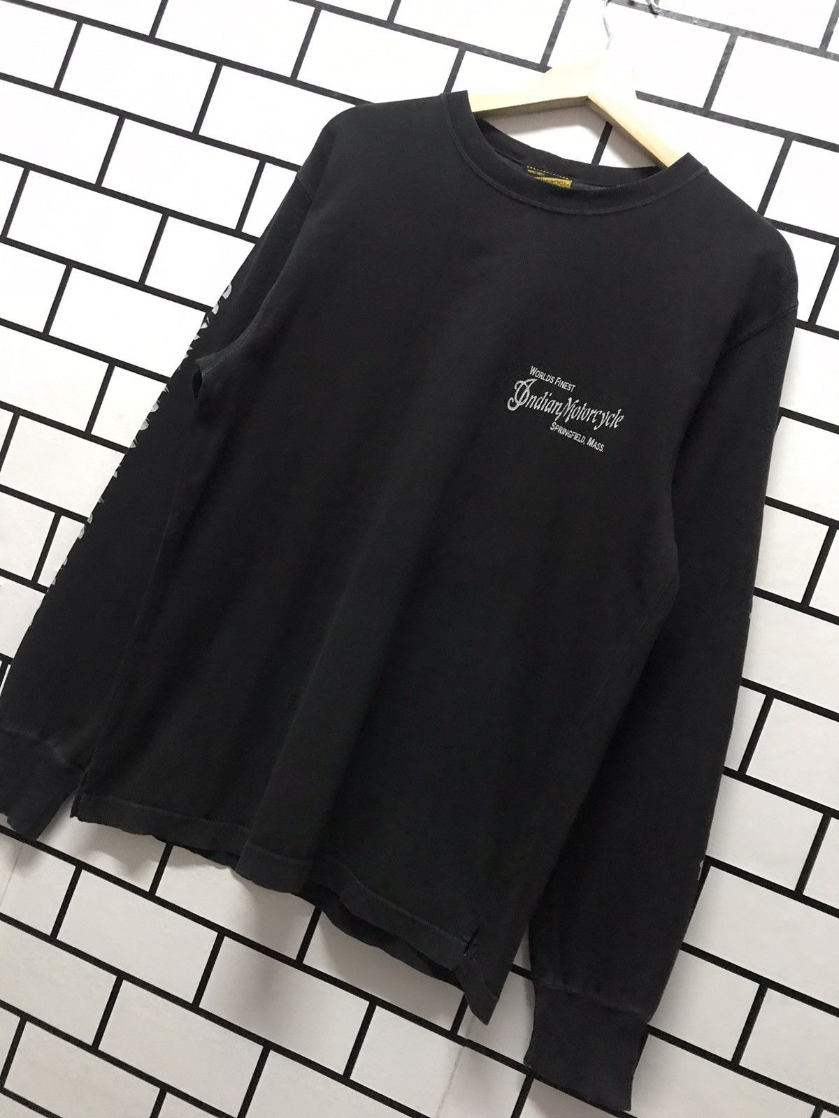 Indian Motorcycle × Japanese Brand Vintage Indian Motorcycle Skull long sleeve Tshirt Size US M / EU 48-50 / 2 - 7 Thumbnail