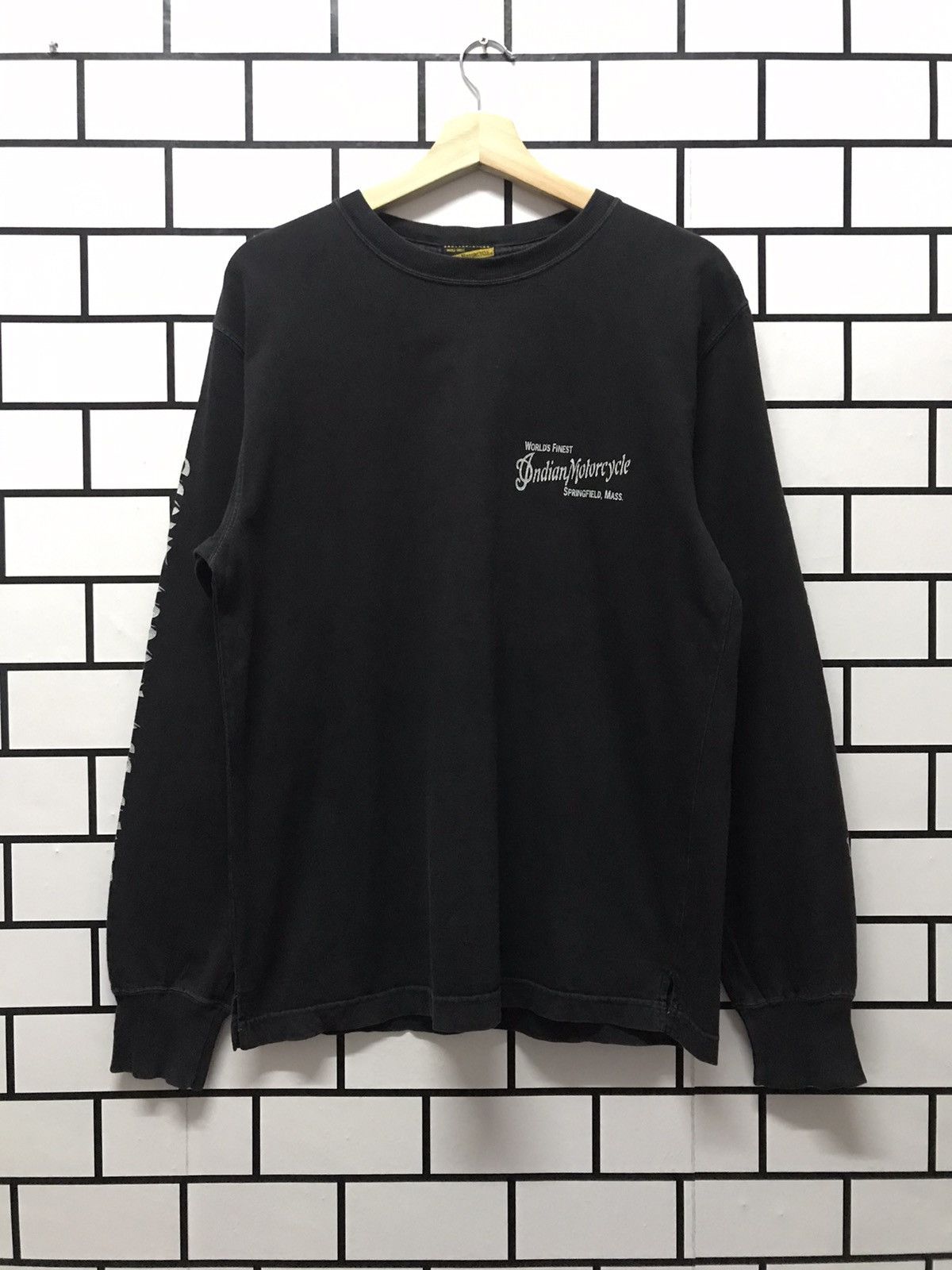 Indian Motorcycle × Japanese Brand Vintage Indian Motorcycle Skull long sleeve Tshirt Size US M / EU 48-50 / 2 - 6 Thumbnail