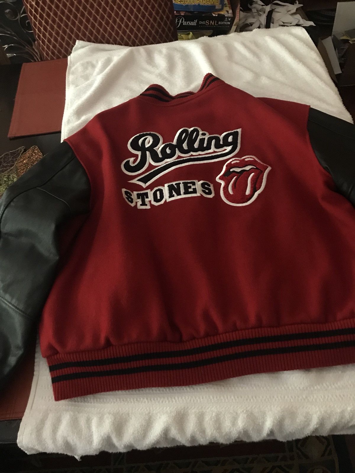 image of Band Tees x The Rolling Stones 1997/98 Rolling Stones Tour Jacket in Red, Men's (Size XL)