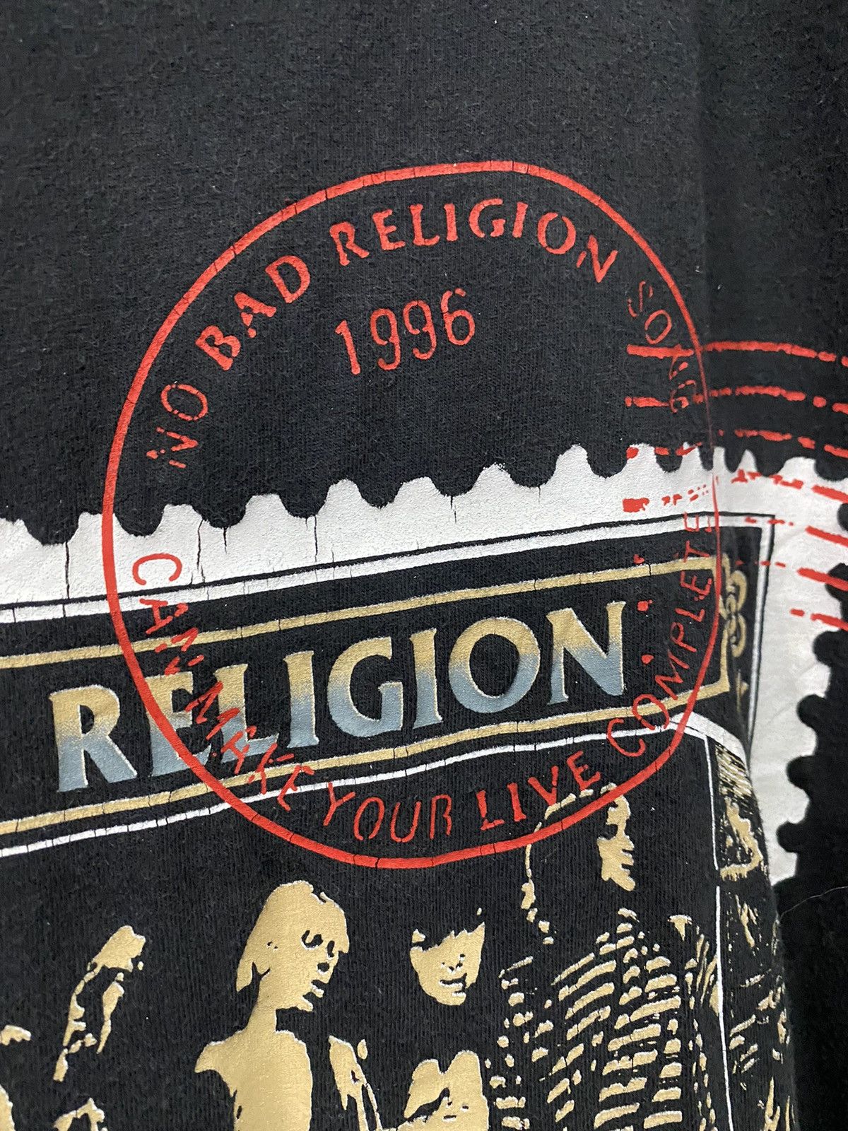 Band Tees × Vintage Vintage 90’s Bad Religion Tested Sun Faded Tshirt Size US M / EU 48-50 / 2 - 6 Thumbnail