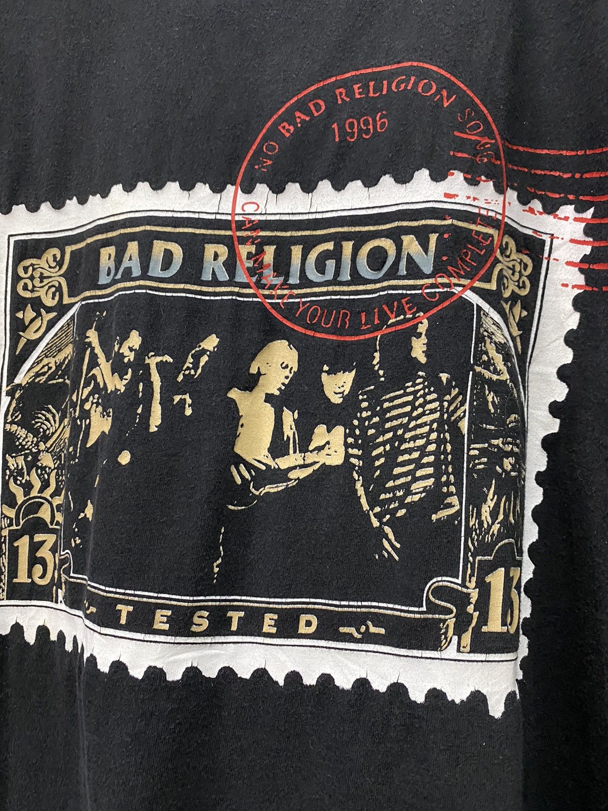 Band Tees × Vintage Vintage 90’s Bad Religion Tested Sun Faded Tshirt Size US M / EU 48-50 / 2 - 5 Thumbnail