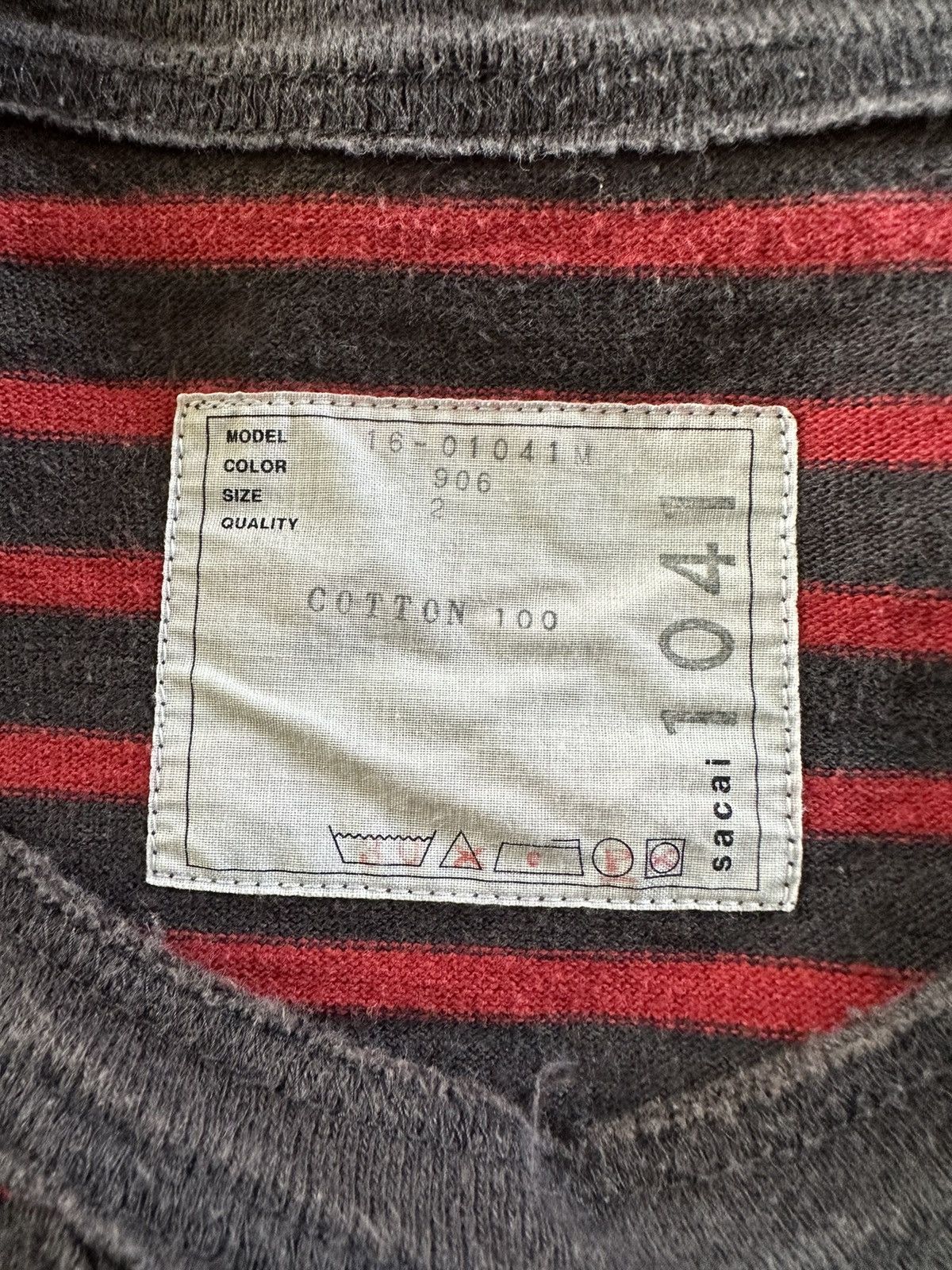 Sacai 2016FW Sacai Striped crewneck sweater Size US M / EU 48-50 / 2 - 11 Thumbnail