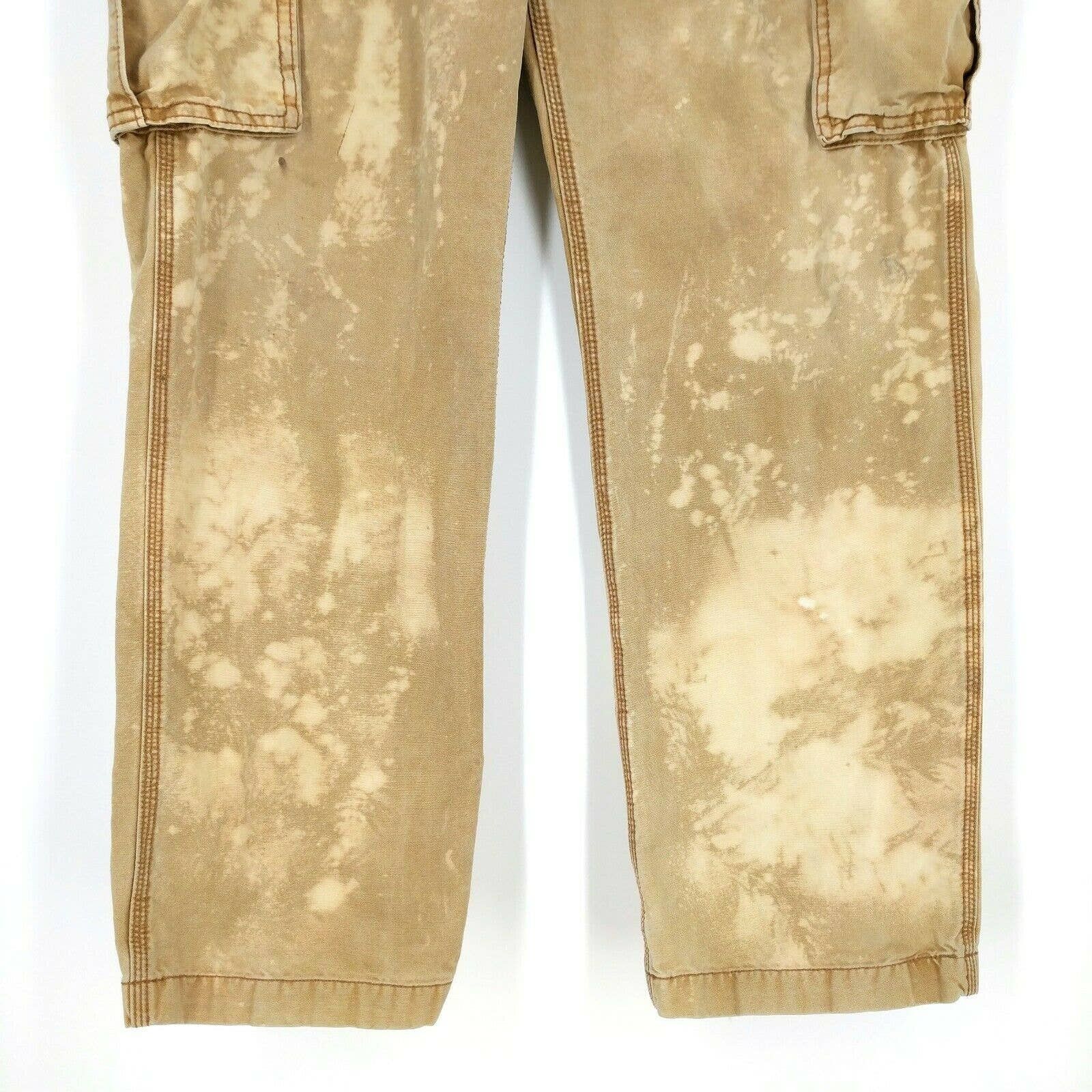 Carhartt Carhartt Custom Bleach Tie Dye Distressed Cargo Pants 34x32 Size US 34 / EU 50 - 3 Thumbnail