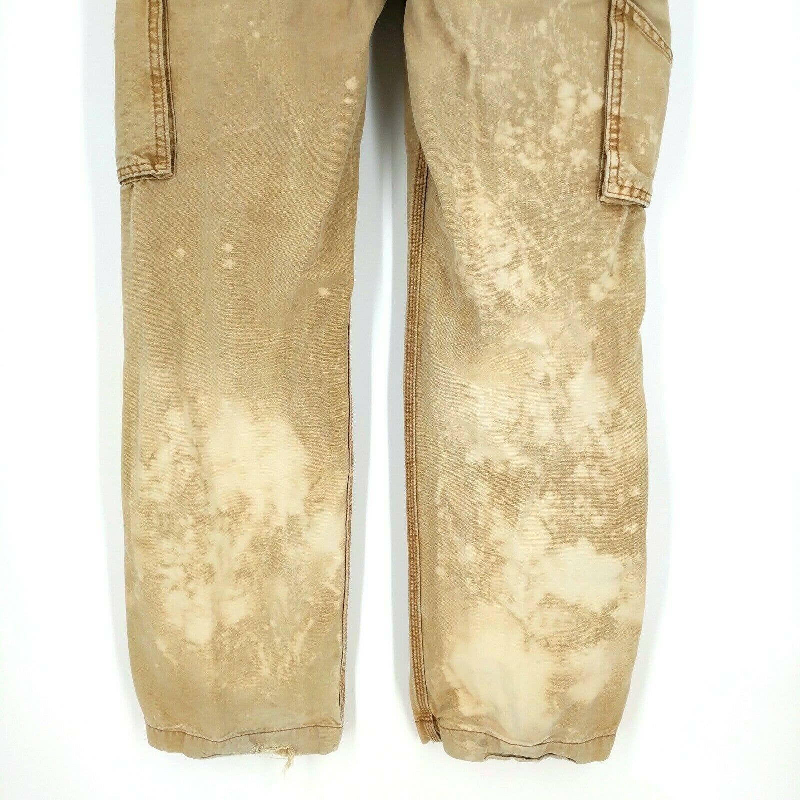 Carhartt Carhartt Custom Bleach Tie Dye Distressed Cargo Pants 34x32 Size US 34 / EU 50 - 7 Thumbnail
