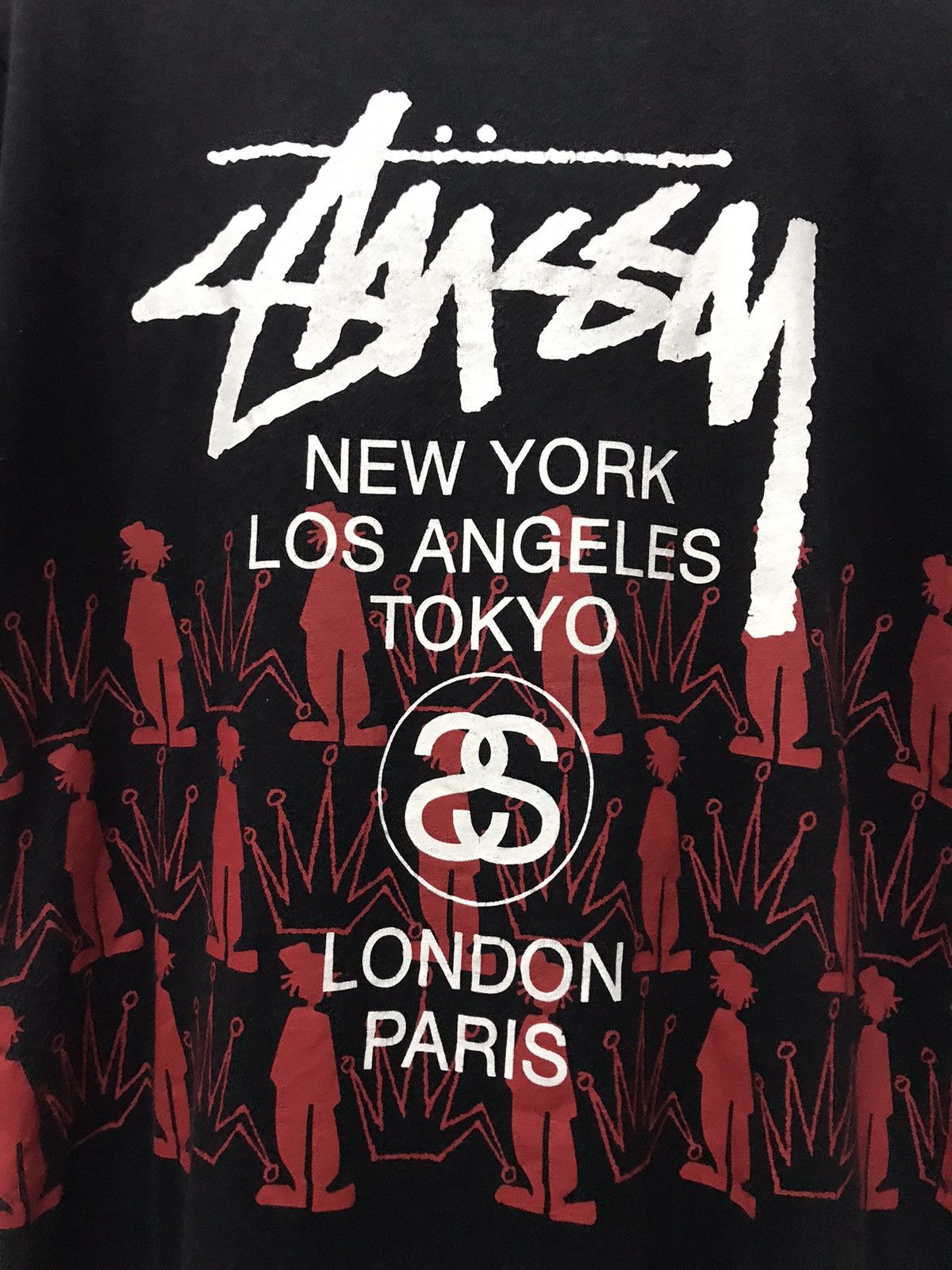 Stussy × Vintage Vintage Stussy tour all around crown print tee Size US M / EU 48-50 / 2 - 6 Thumbnail