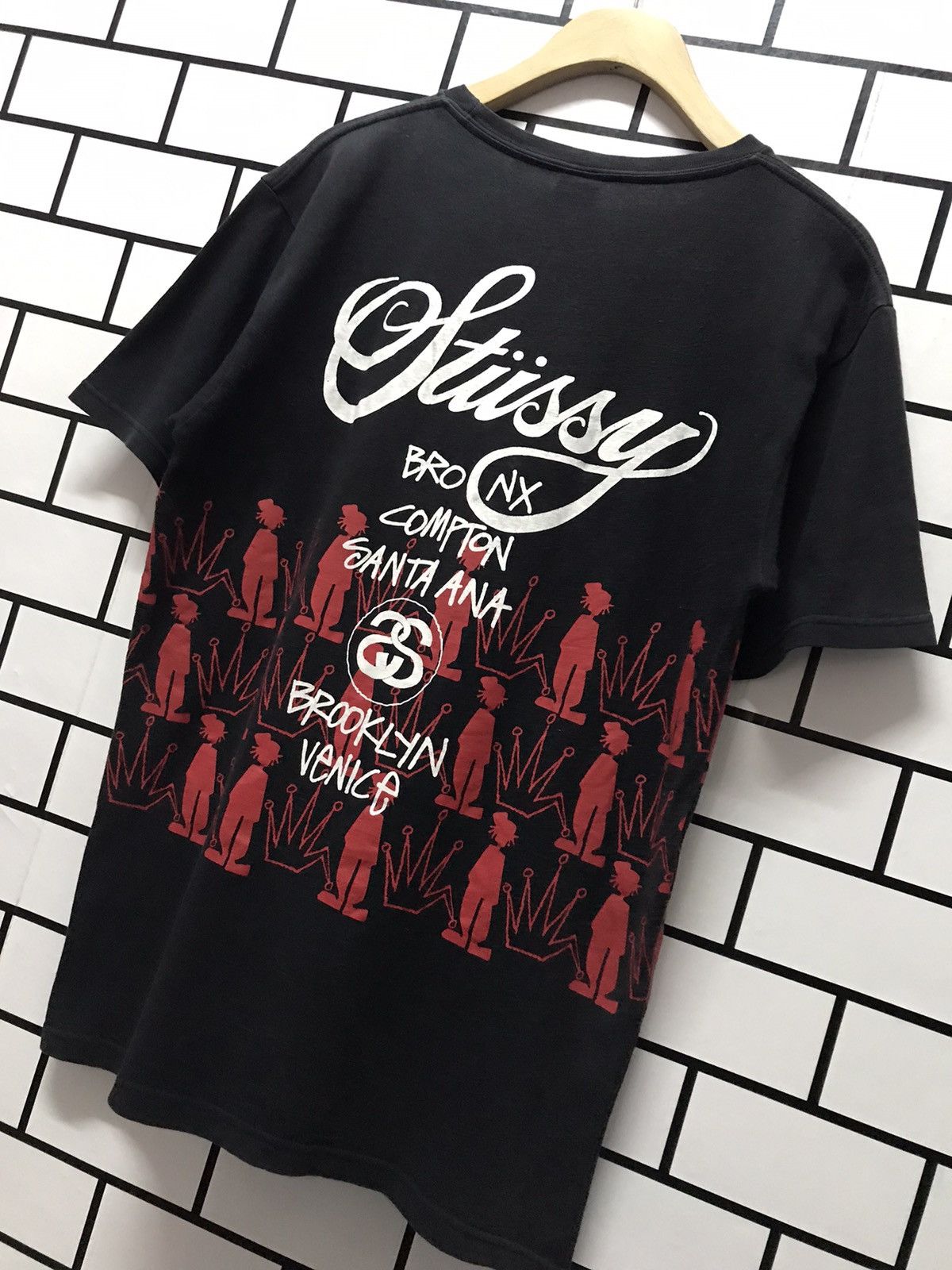 Stussy × Vintage Vintage Stussy tour all around crown print tee Size US M / EU 48-50 / 2 - 10 Thumbnail