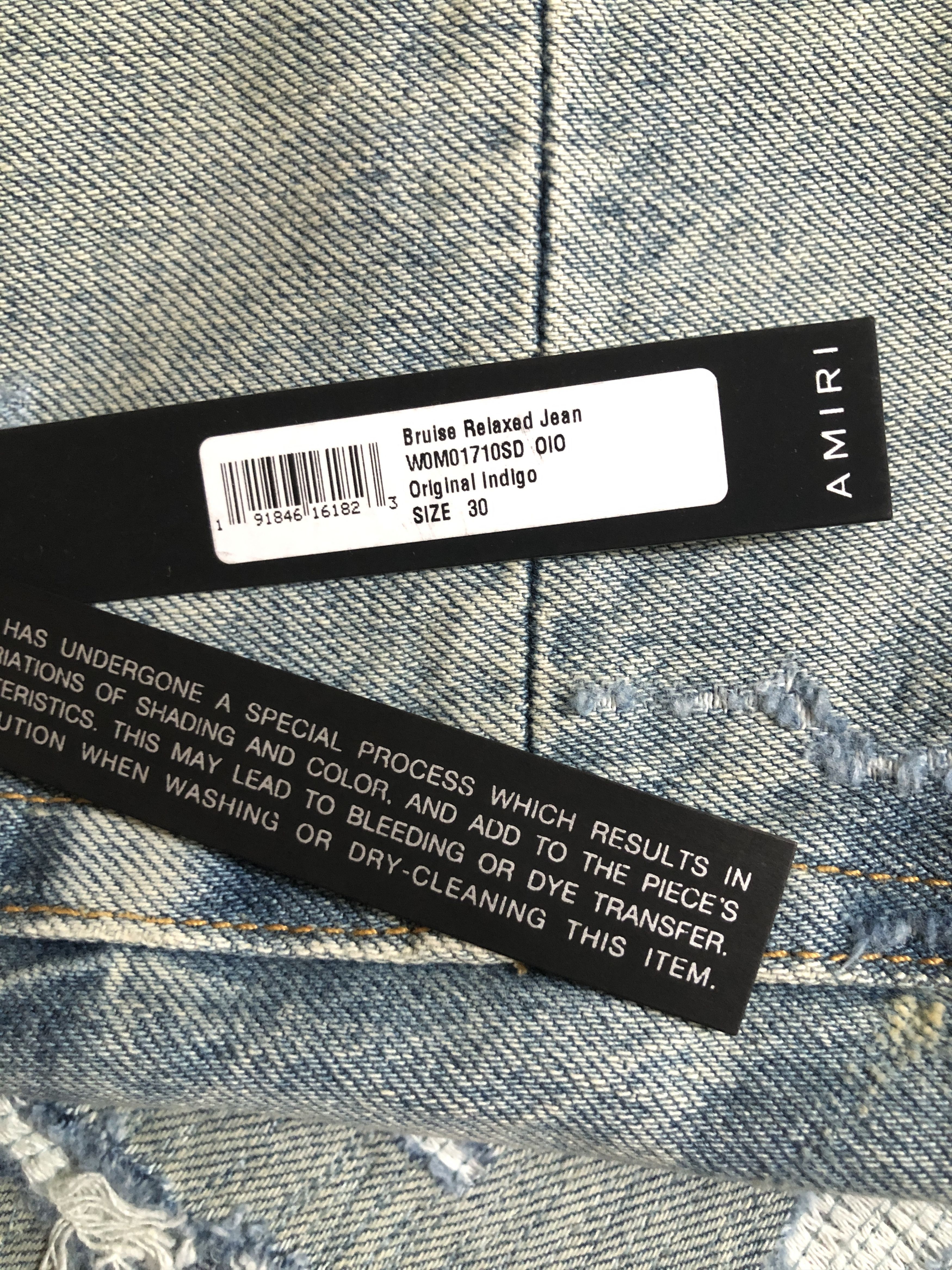 Amiri $1290 Amiri BRUISE RELAXED JEAN ORIGINAL INDIGO size 29 Size US 29 - 6 Thumbnail