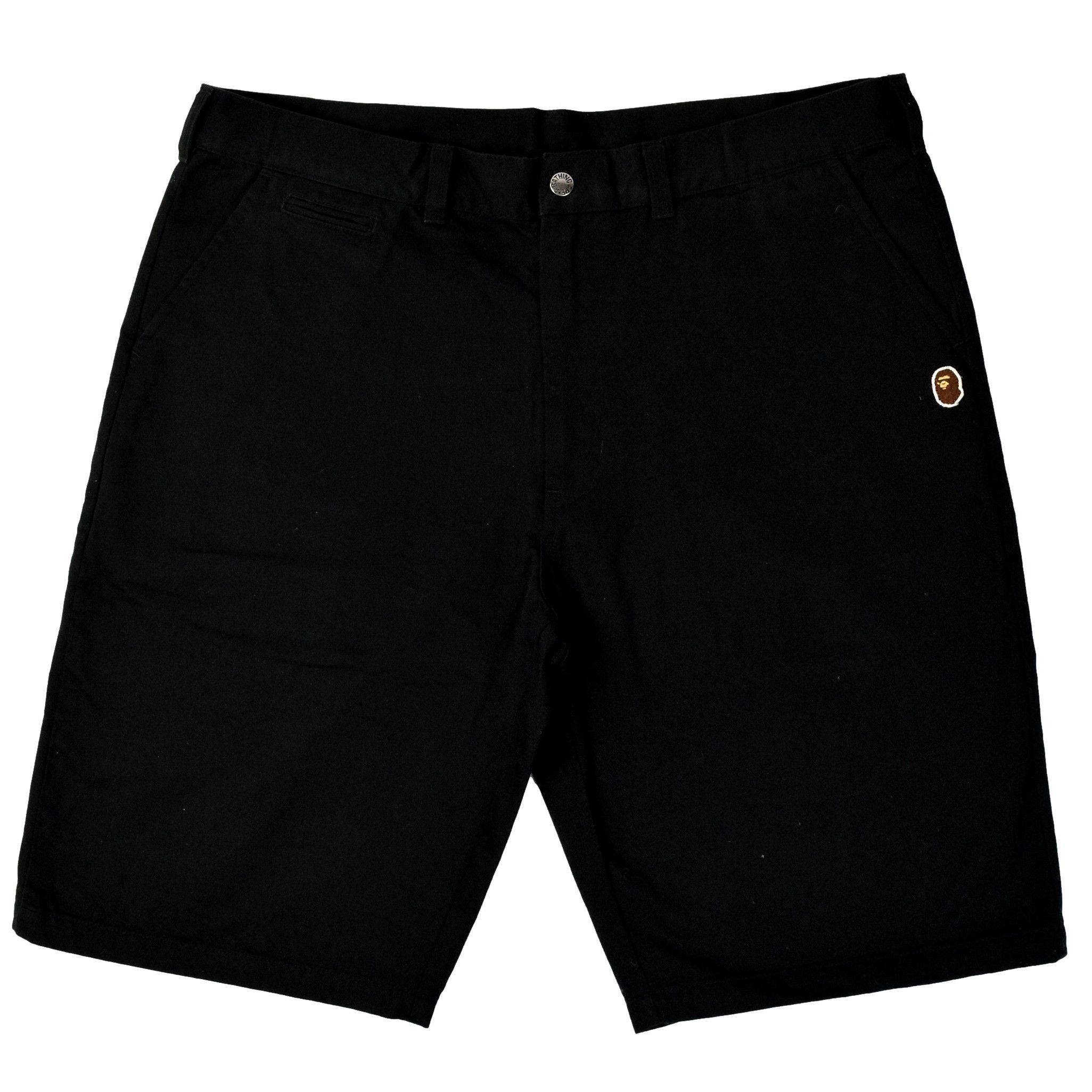 image of Bape Ape Head Logo Chino Shorts - XL in Black, Men's (Size 36)