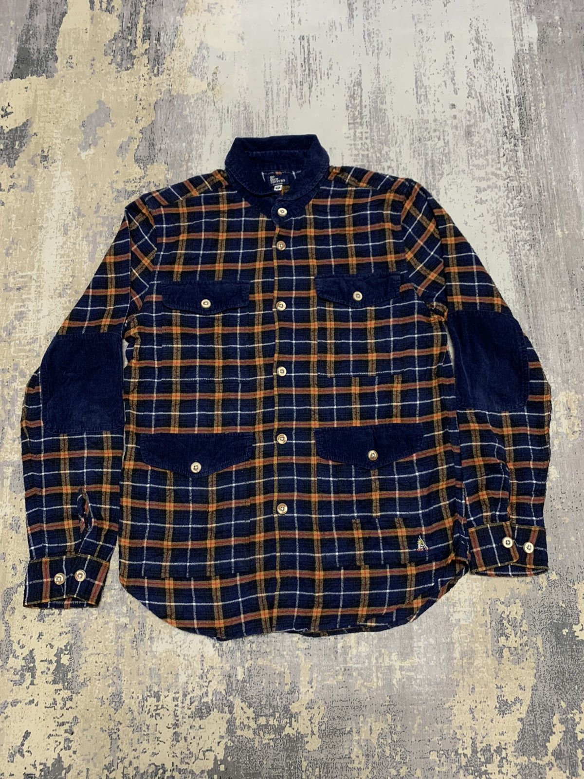image of Go Slow Caravan 4 Pocket Outdoor Flannel Shirt in Blue, Men's (Size Medium)