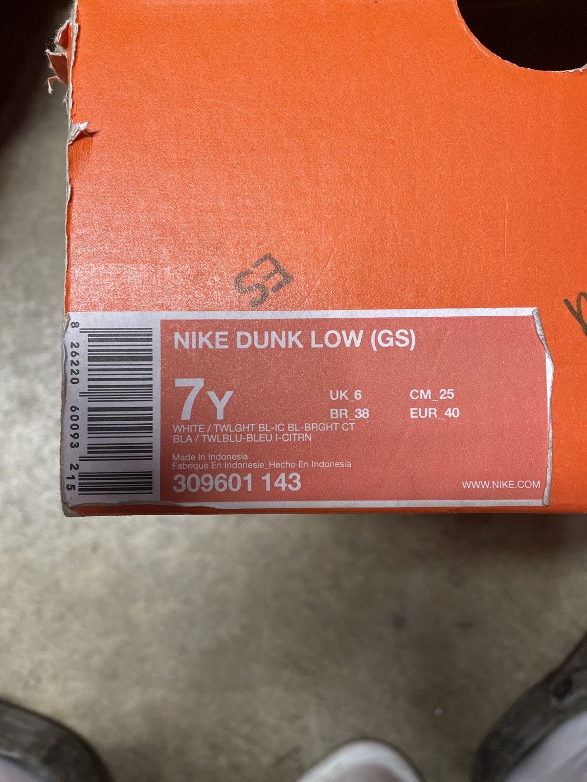 Nike Nike Dunk Low GS "Twilight black/white" panda Vtg Size US 7 / EU 40 - 8 Thumbnail