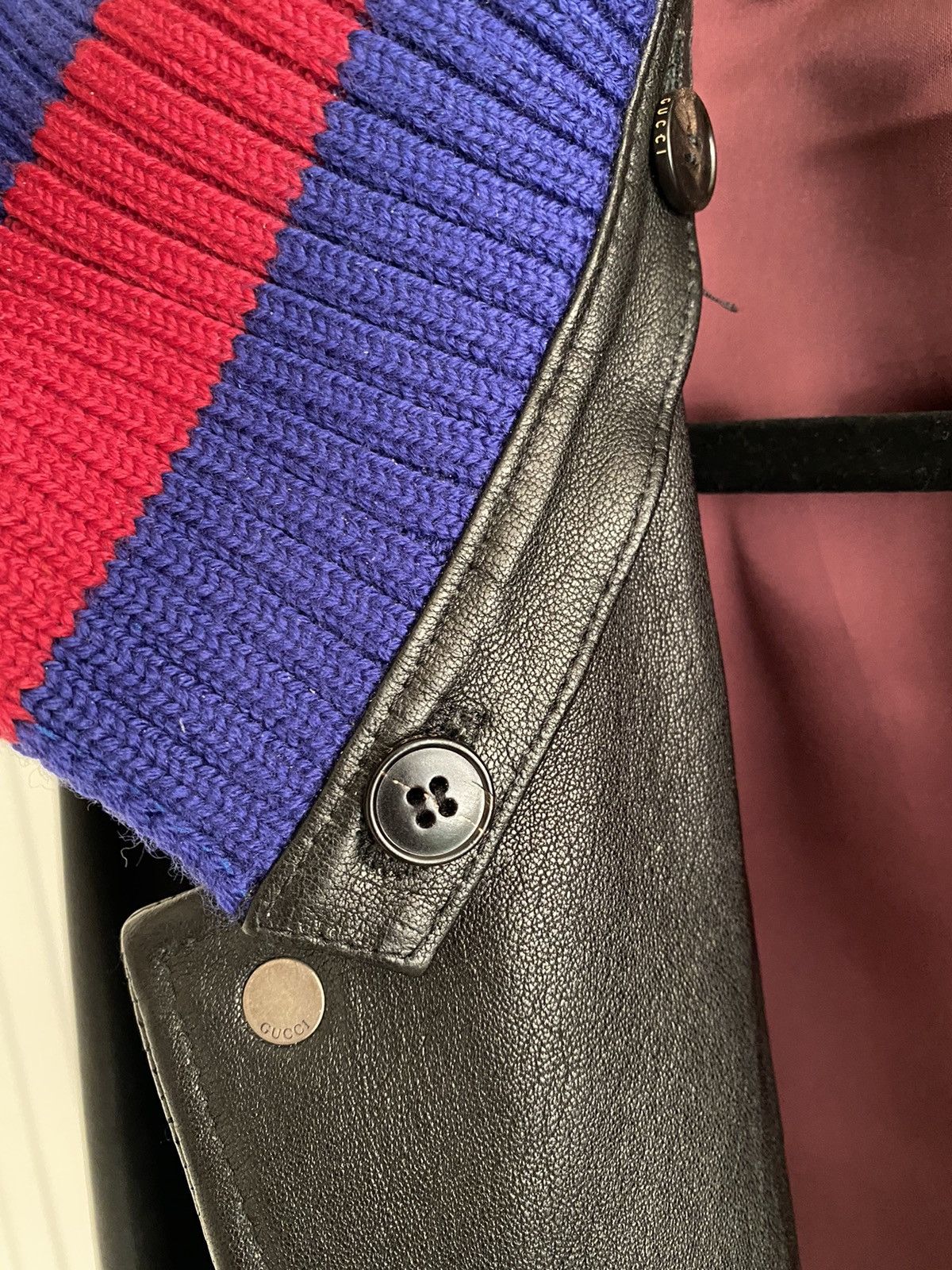 Gucci Lamb Leather w/Removable web collar Size US XL / EU 56 / 4 - 3 Thumbnail