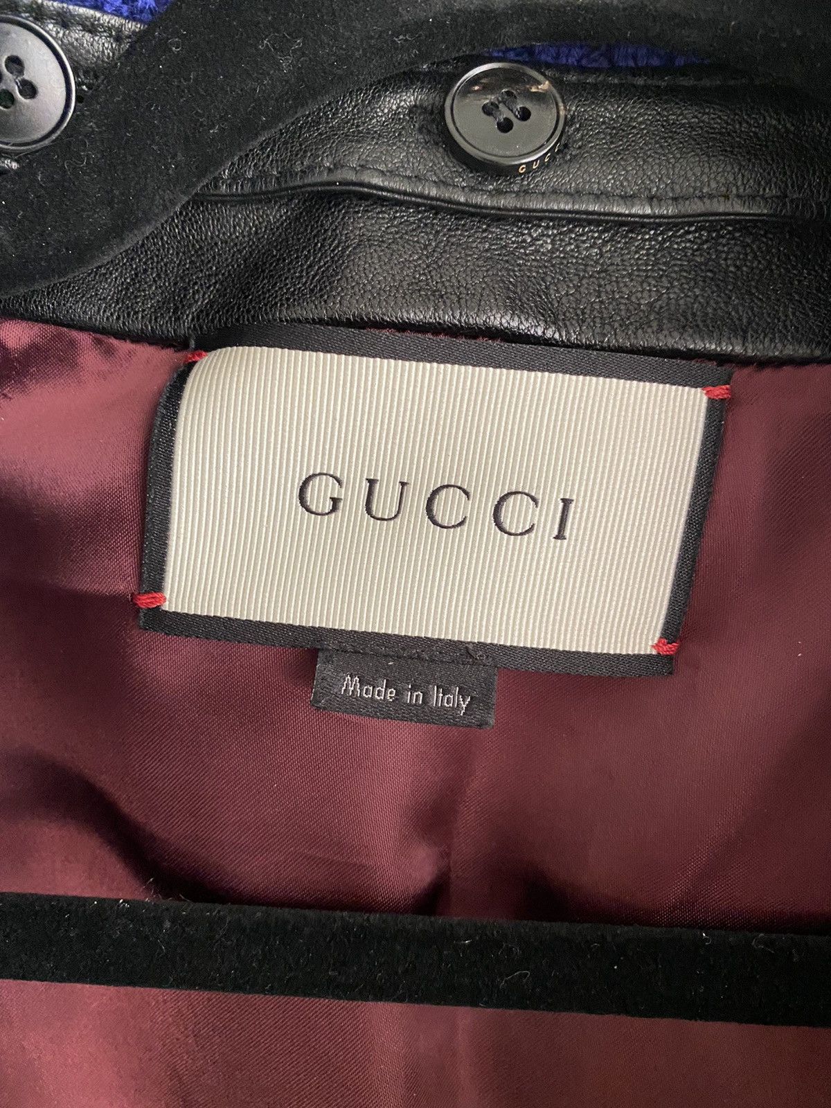 Gucci Lamb Leather w/Removable web collar Size US XL / EU 56 / 4 - 2 Thumbnail
