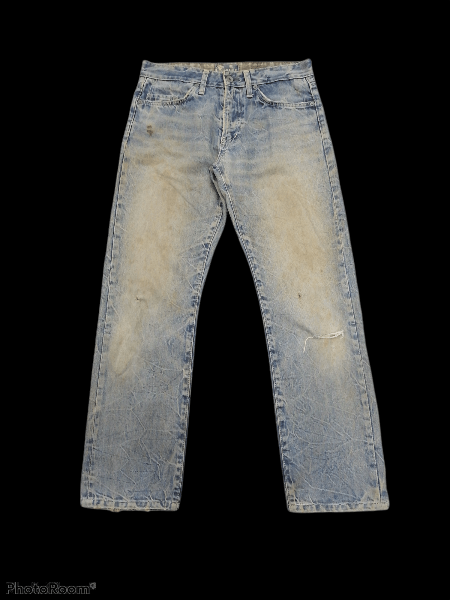 Blue Blue Japan × Japanese Brand Made Japan Blue Blue Japan Trashed Distressed Denim Jeans Size US 30 / EU 46 - 1 Thumbnail