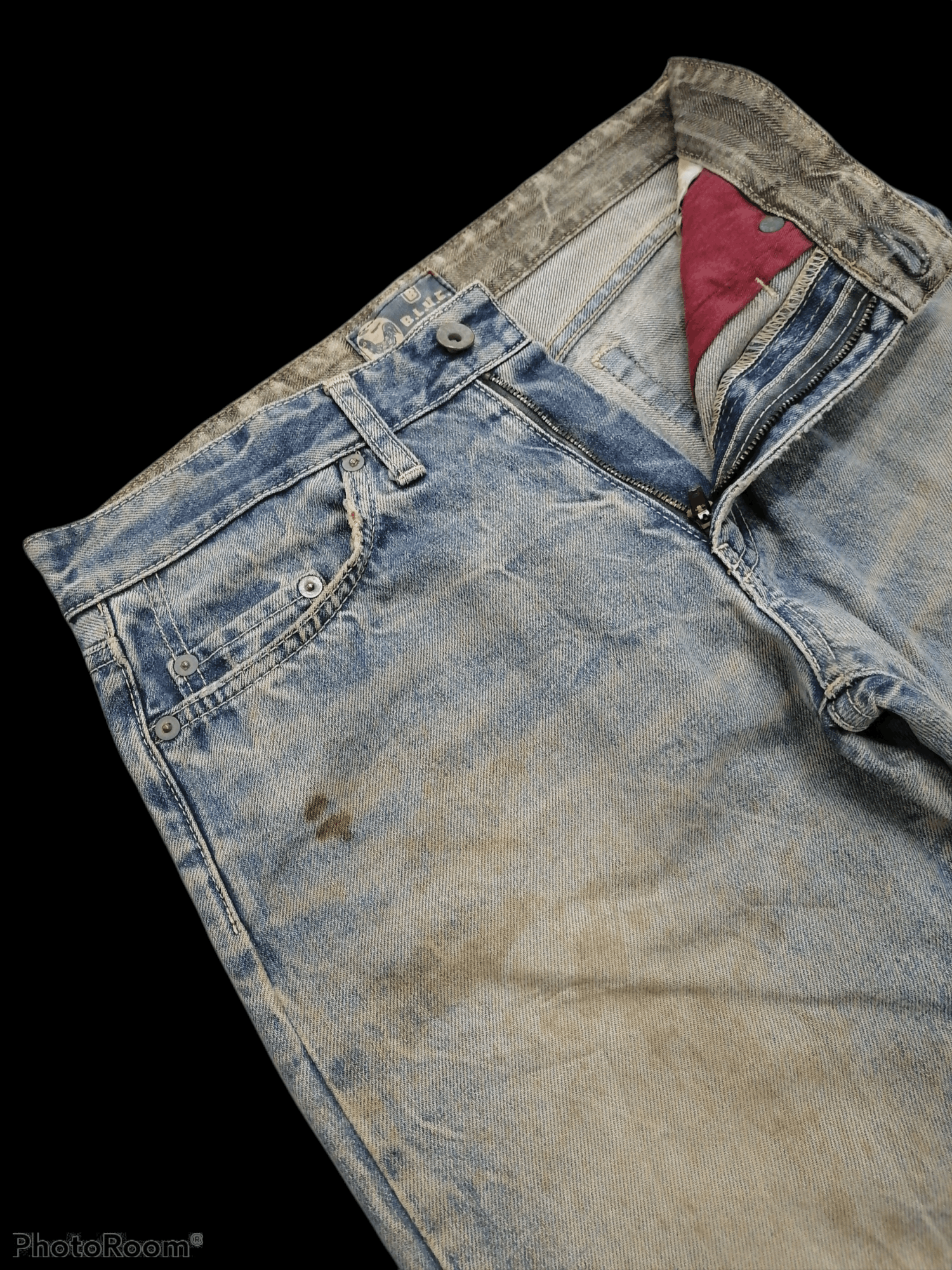 Blue Blue Japan × Japanese Brand Made Japan Blue Blue Japan Trashed Distressed Denim Jeans Size US 30 / EU 46 - 5 Thumbnail