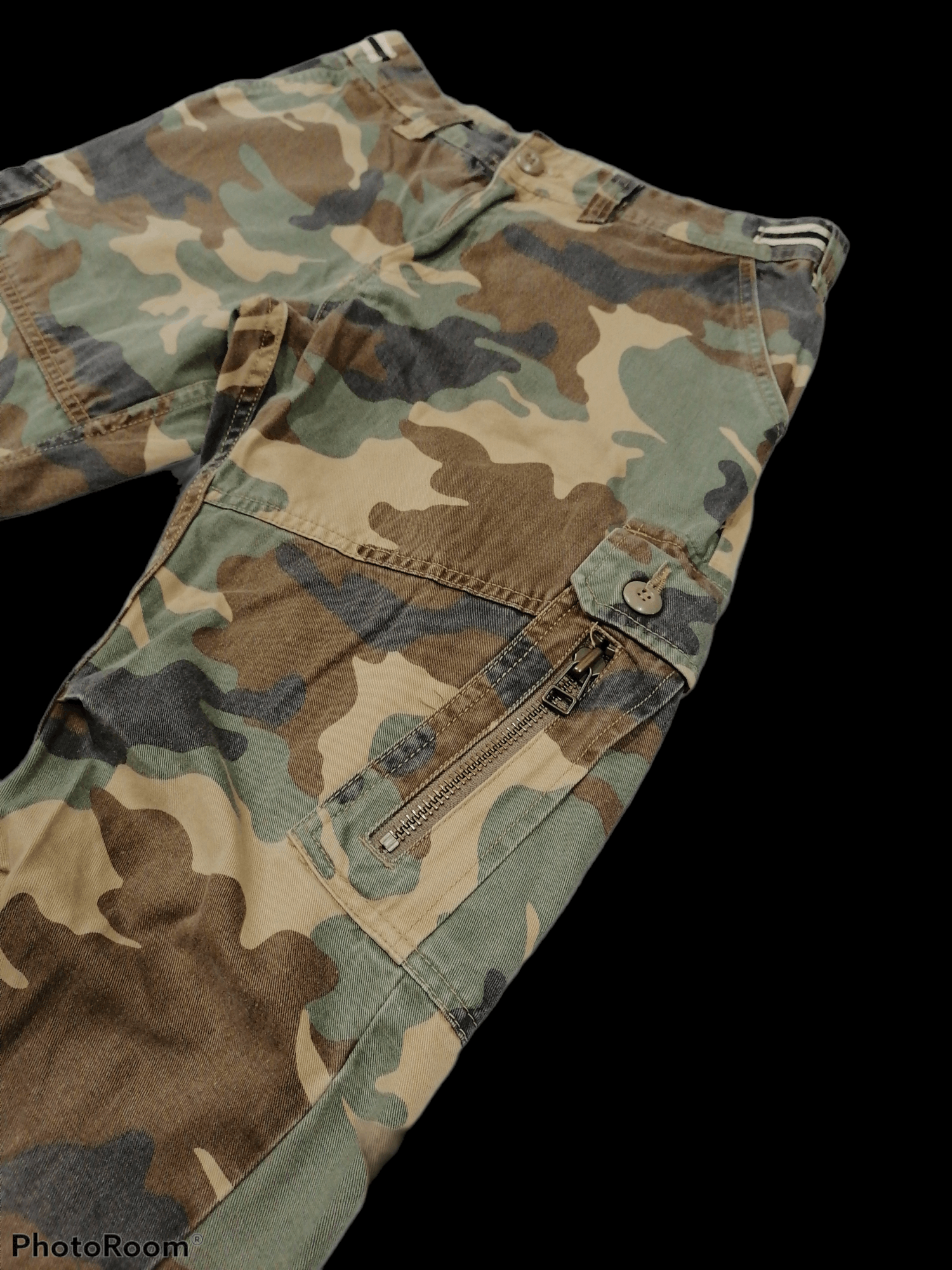 Japanese Brand Japan Brand Camo Twist Avail Jean Cargo 7 Pocket Pants Size US 29 - 2 Thumbnail