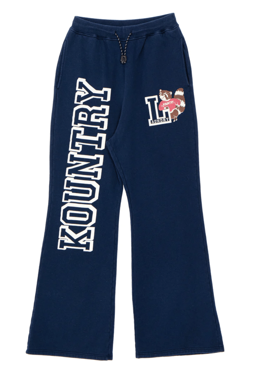 Kapital Napped Lining Flare Kountry Sweatpants (NAVY)