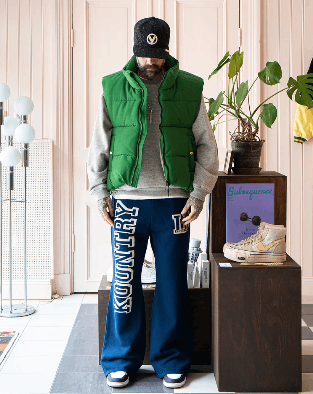 Kapital × Kapital Kountry Kapital Napped Lining Flare Kountry Sweatpants (NAVY) Size US 32 / EU 48 - 2 Thumbnail