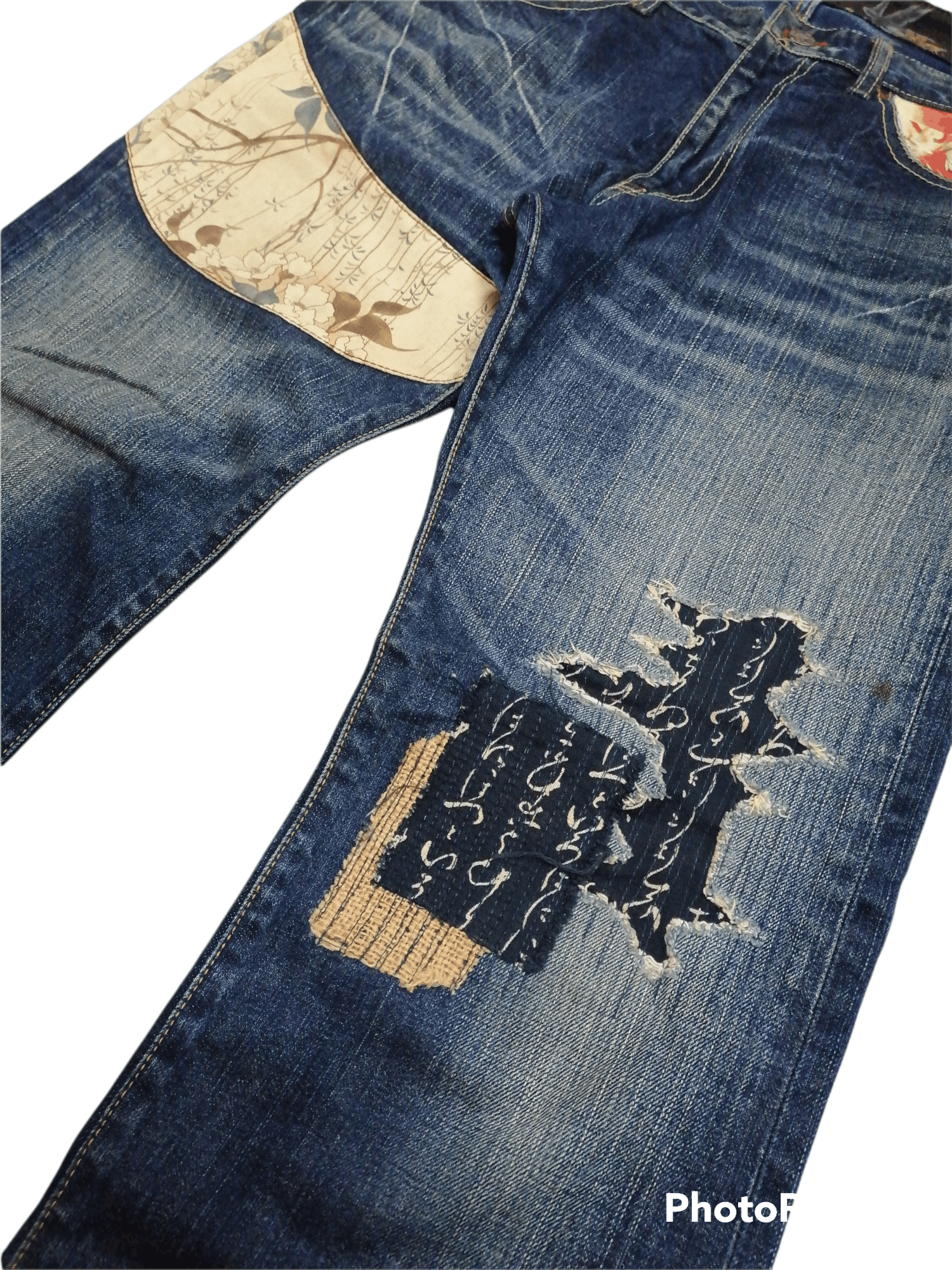 Eternal × Japanese Brand 🔥Made In Japan Eternal Patchwork Distressed Denim Jeans Size US 32 / EU 48 - 3 Thumbnail