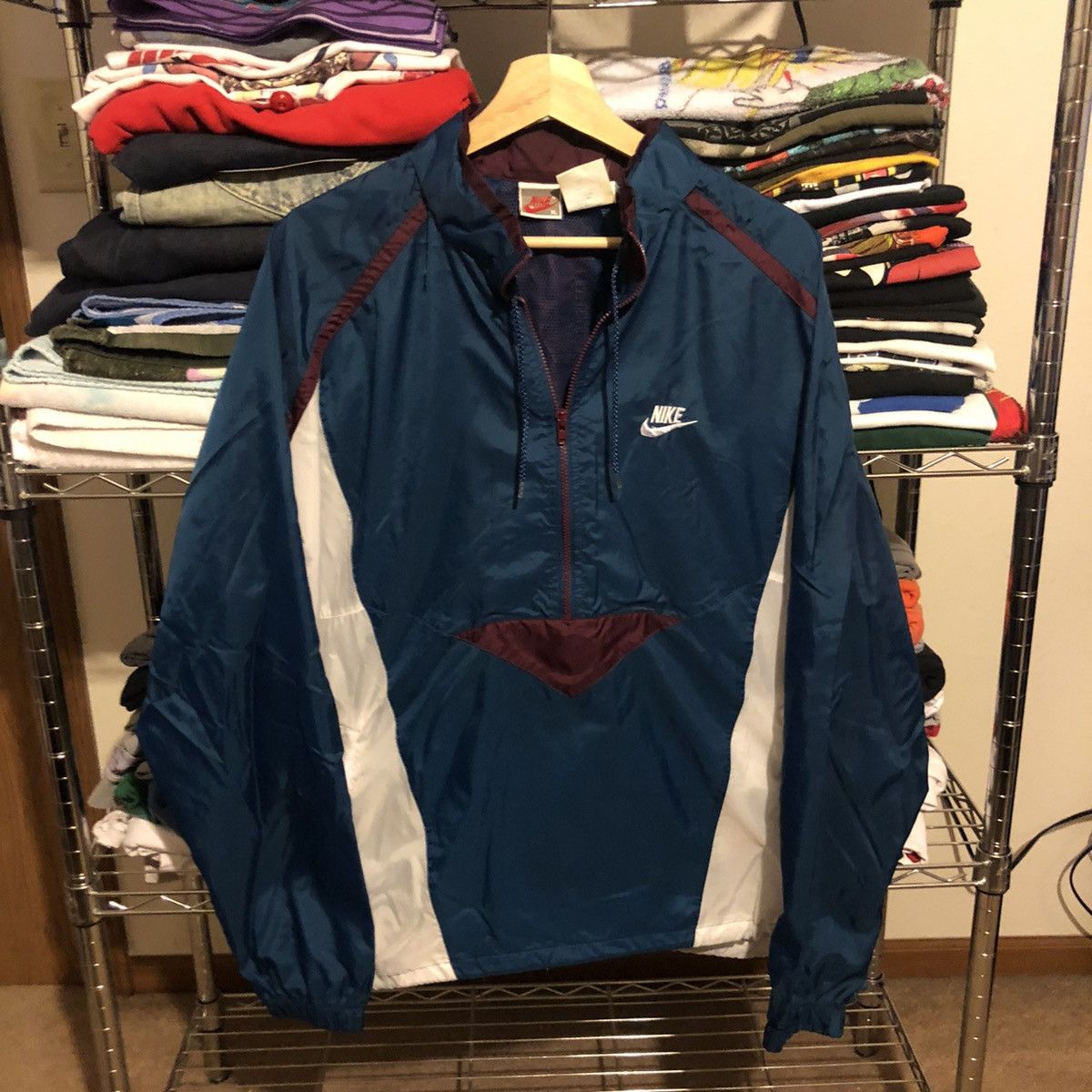 Nike × Vintage Vintage 90’s Nike Windbreaker Jacket Size US XL / EU 56 / 4 - 1 Thumbnail