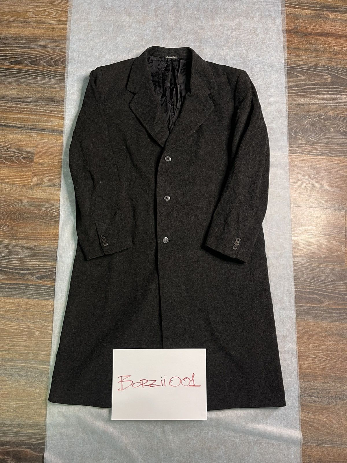 image of Pal Zileri By Loro Piana Long Wool Coat in Black, Men's (Size XL)