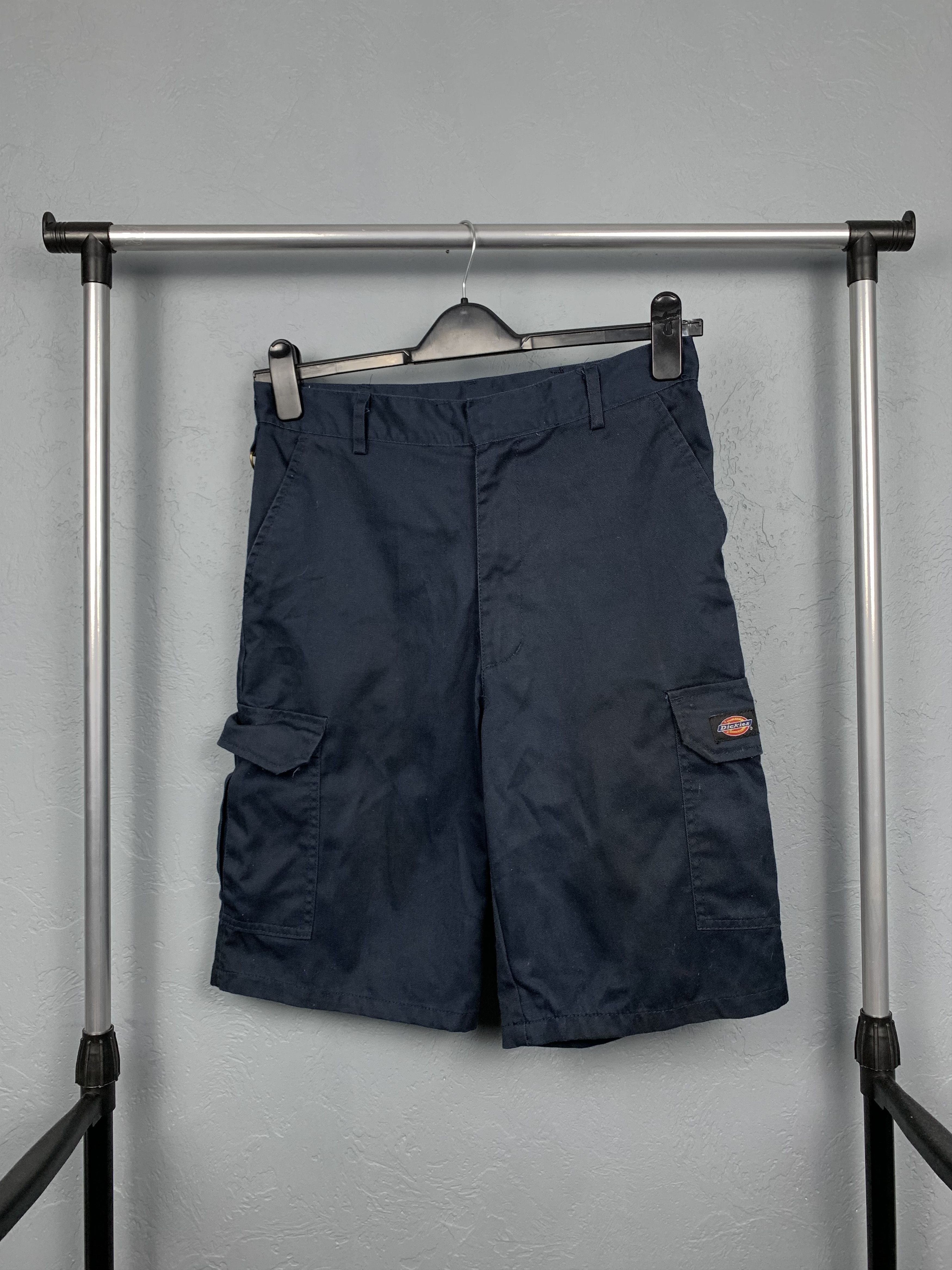 Dickies Men's Cargo Shorts, Size W37 polyester black type Vintage Second Hand
