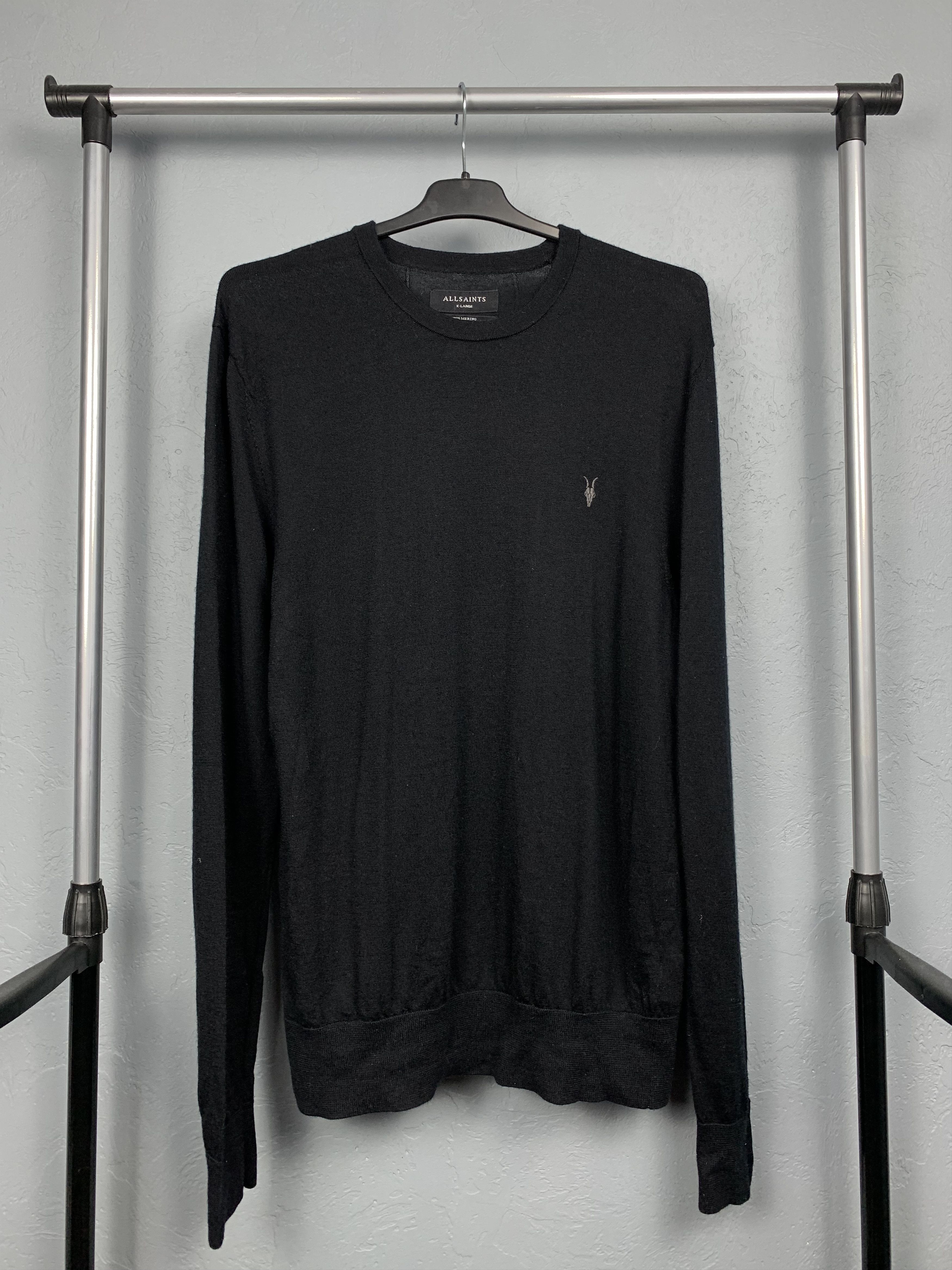 Allsaints All Saints Mens Crew Neck Sweater 100% merino wool Size US L / EU 52-54 / 3 - 1 Thumbnail